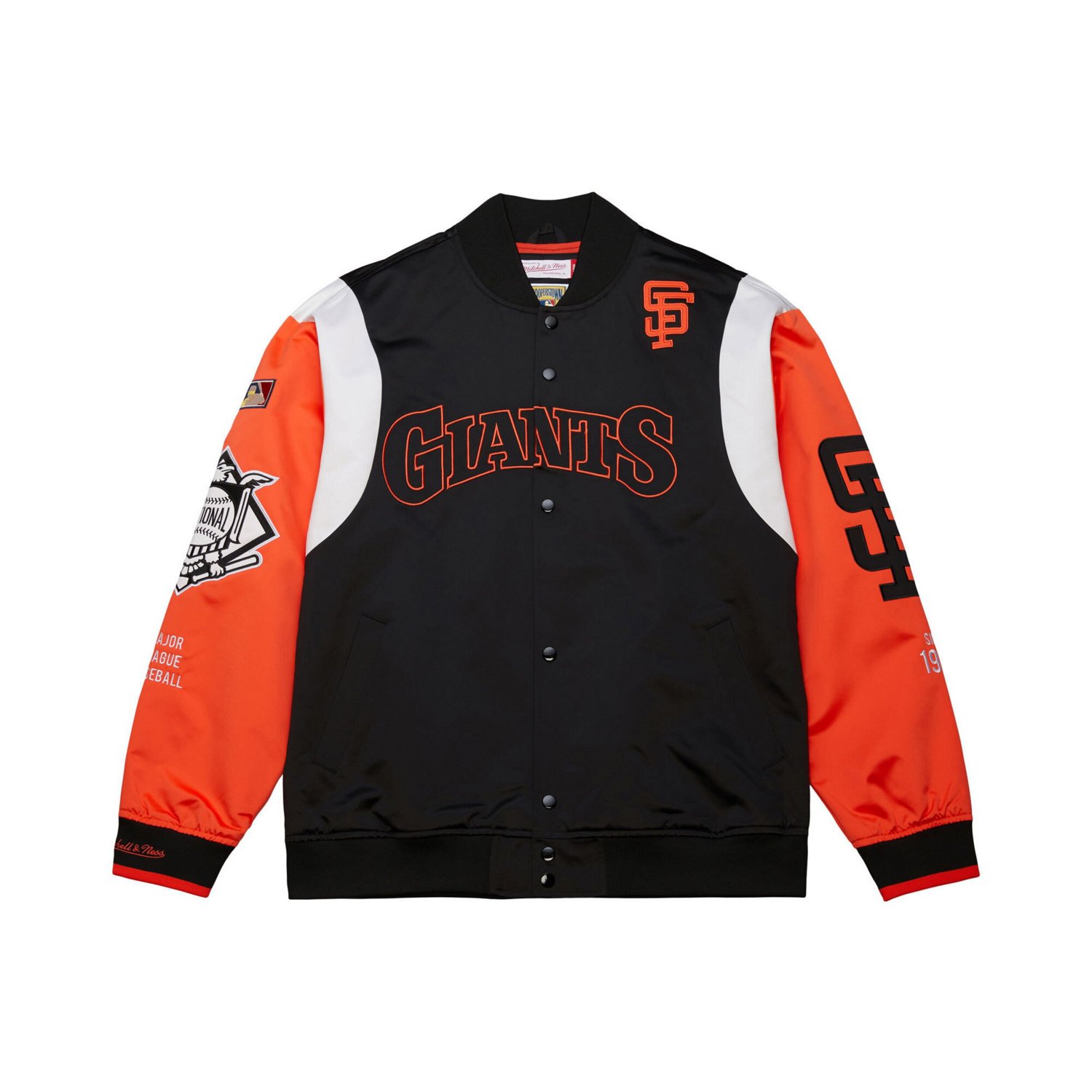Mitchell  Ness Orange San Francisco Giants Cooperstown Collection Team Origins Satin Full-Snap Jacket - view number 4