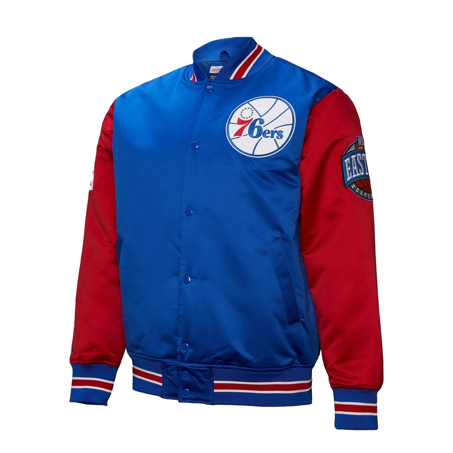 Mitchell  Ness Philadelphia 76ers Hardwood Classic Primetime Full-Snap Satin Jacket
