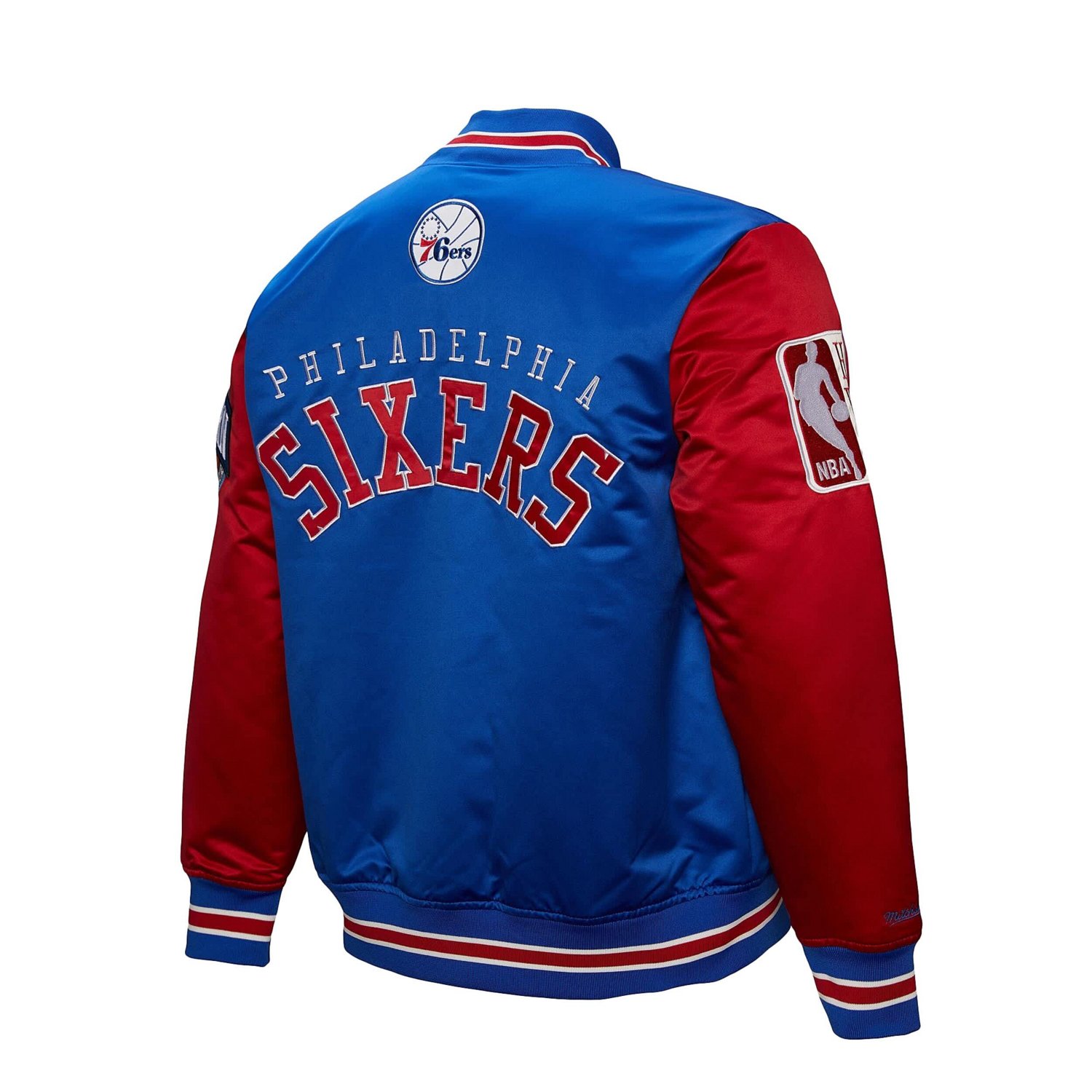 Mitchell  Ness Philadelphia 76ers Hardwood Classic Primetime Full-Snap Satin Jacket