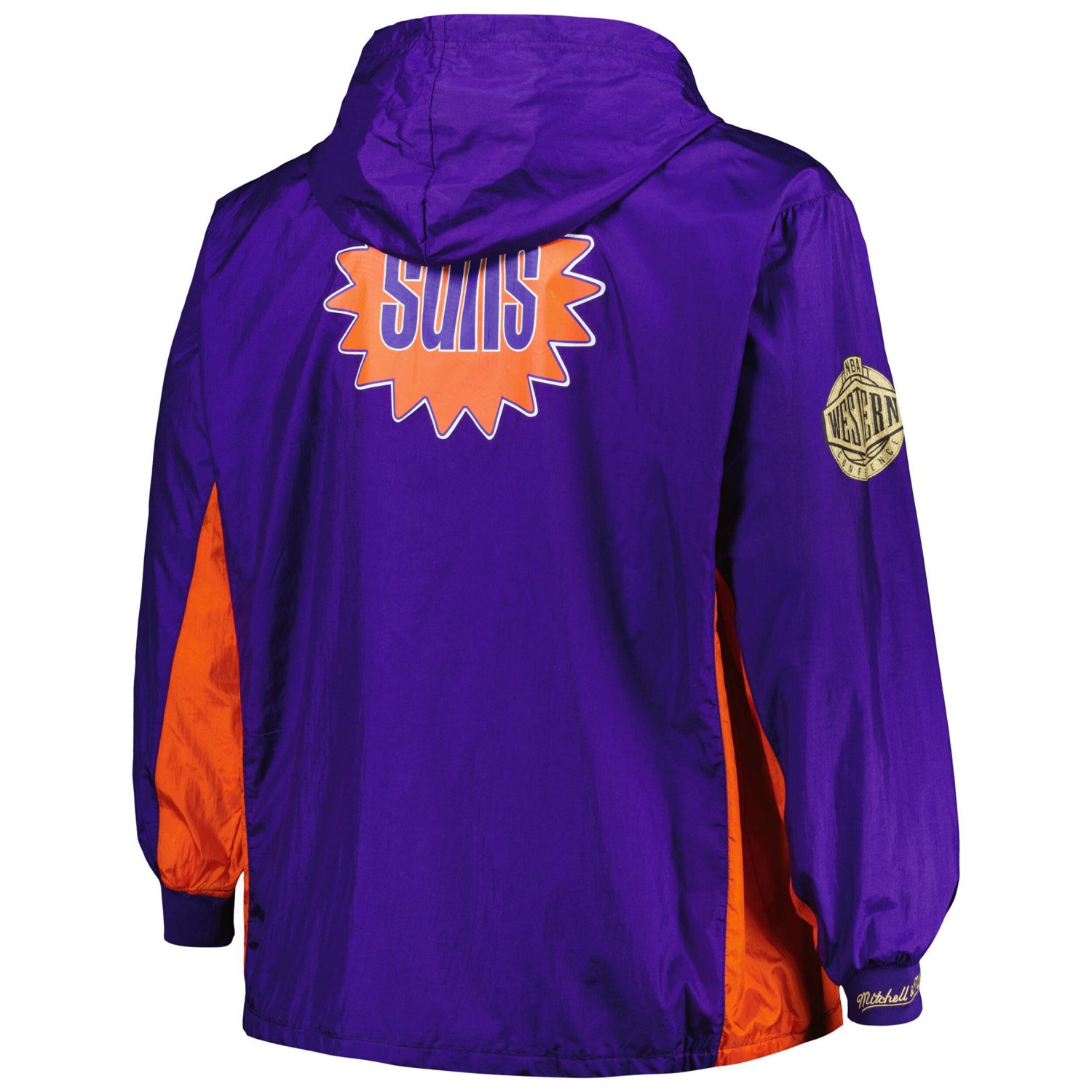 Mitchell  Ness Phoenix Suns Big Tall Hardwood Classics Team OG 20 Anorak Hoodie Quarter-Zip Windbreaker Jacket