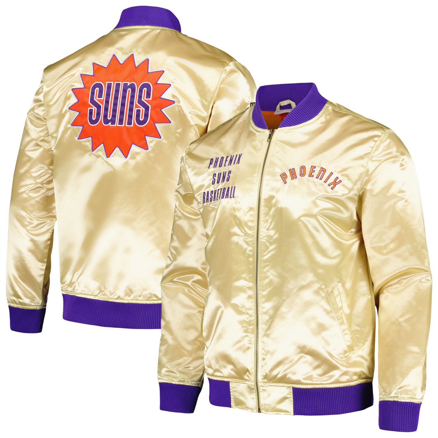 Mitchell  Ness Phoenix Suns Team OG 20 Vintage Logo Satin Full-Zip Jacket