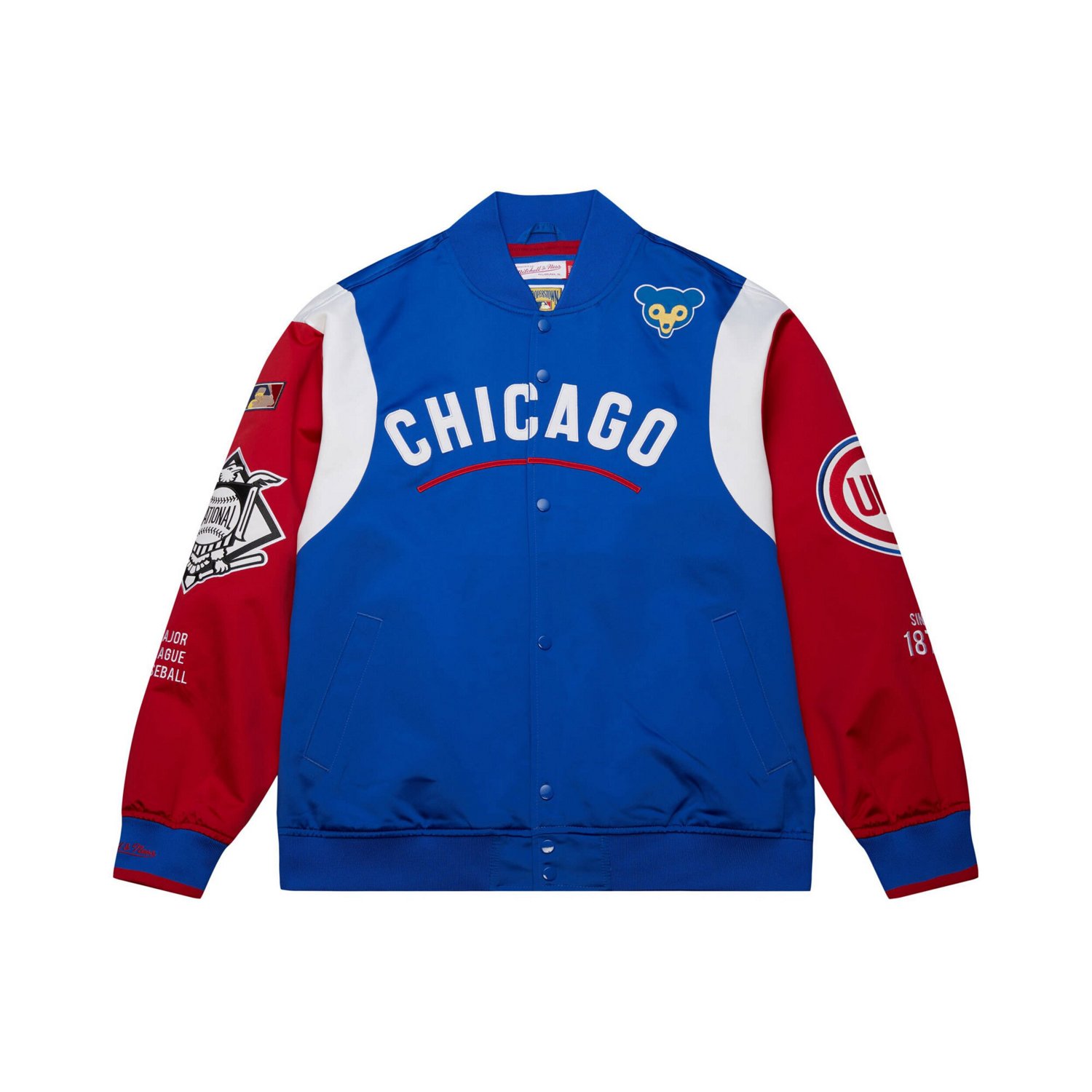 Mitchell  Ness Red Chicago Cubs Cooperstown Collection Team Origins Satin Full-Snap Jacket
