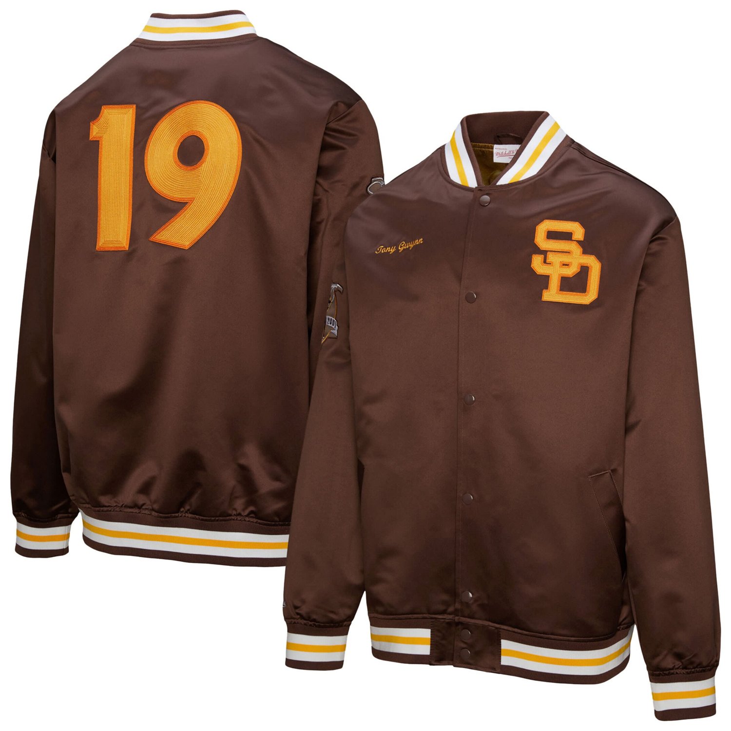 Mitchell  Ness Tony Gwynn San Diego Padres Legends Collection Vintage Satin Full-Snap Jacket - view number 1