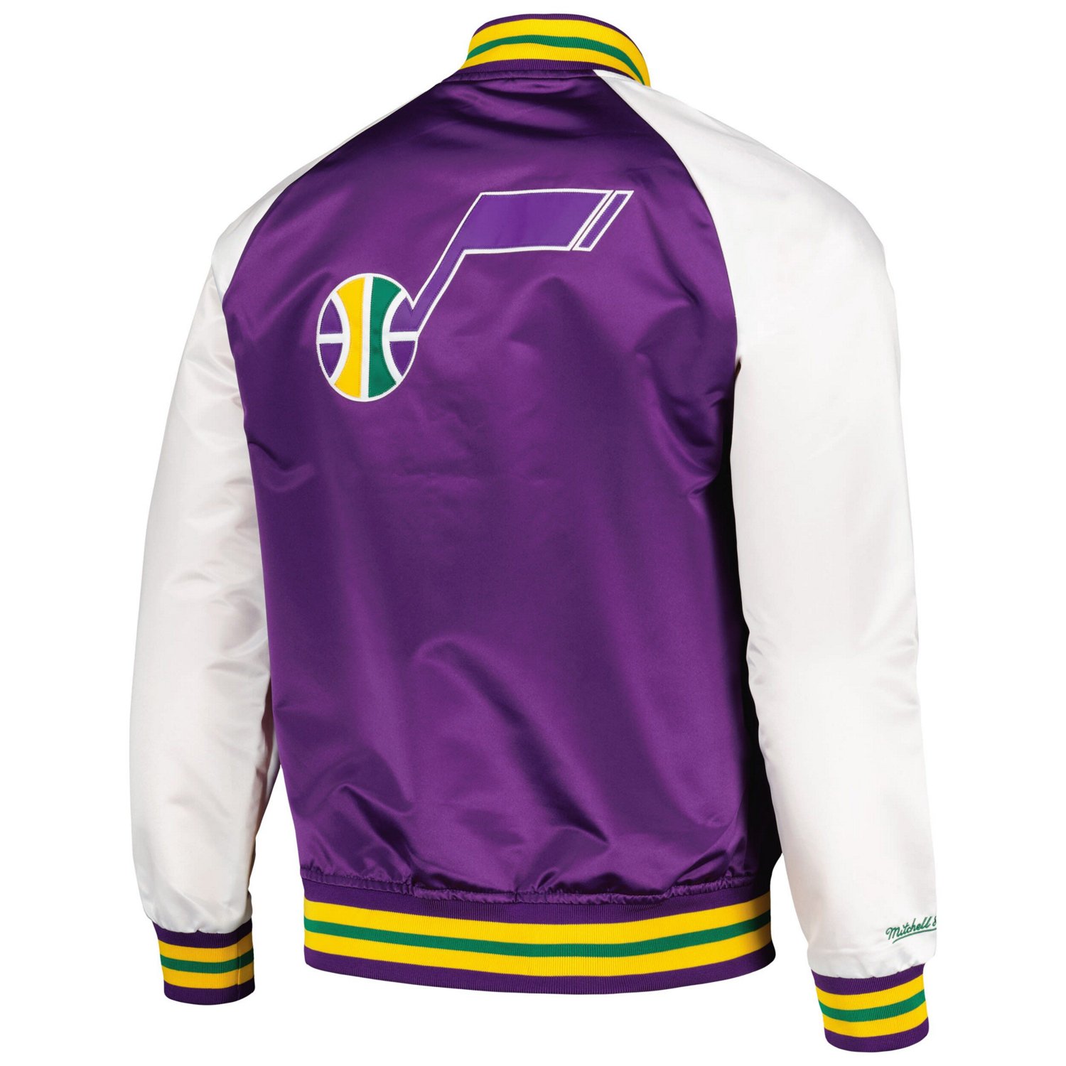 Mitchell  Ness Utah Jazz Double Clutch Satin Raglan Full-Snap Jacket - view number 3