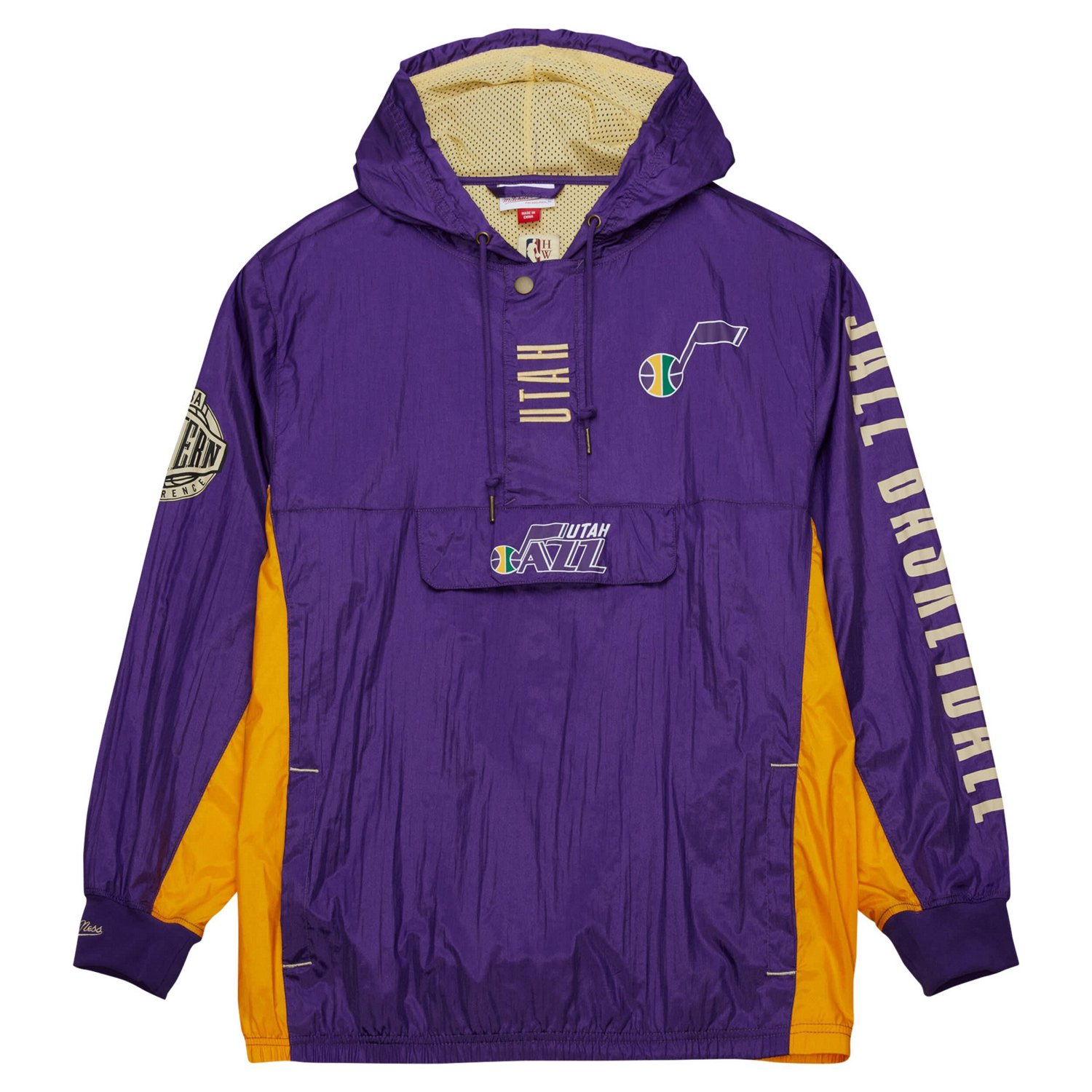 Mitchell  Ness Utah Jazz Team OG 20 Vintage Logo Anorak Windbreaker Quarter-Zip Jacket - view number 2