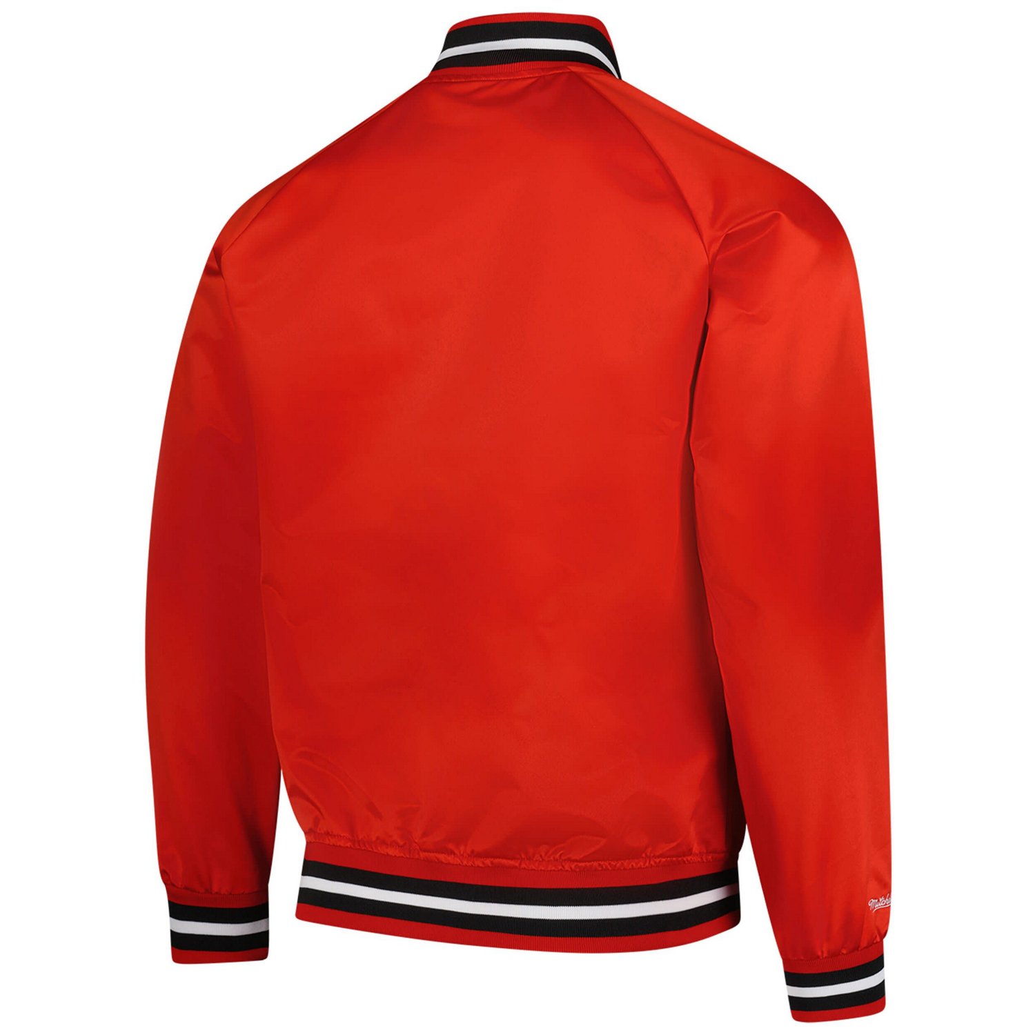 Mitchell  Ness Wisconsin Badgers Lightweight Satin Raglan Full-Snap Jacket