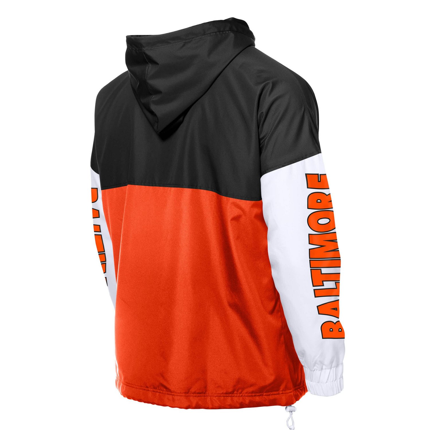 New Era Black Baltimore Orioles Color Block Full-Zip Hoodie Windbreaker - view number 3