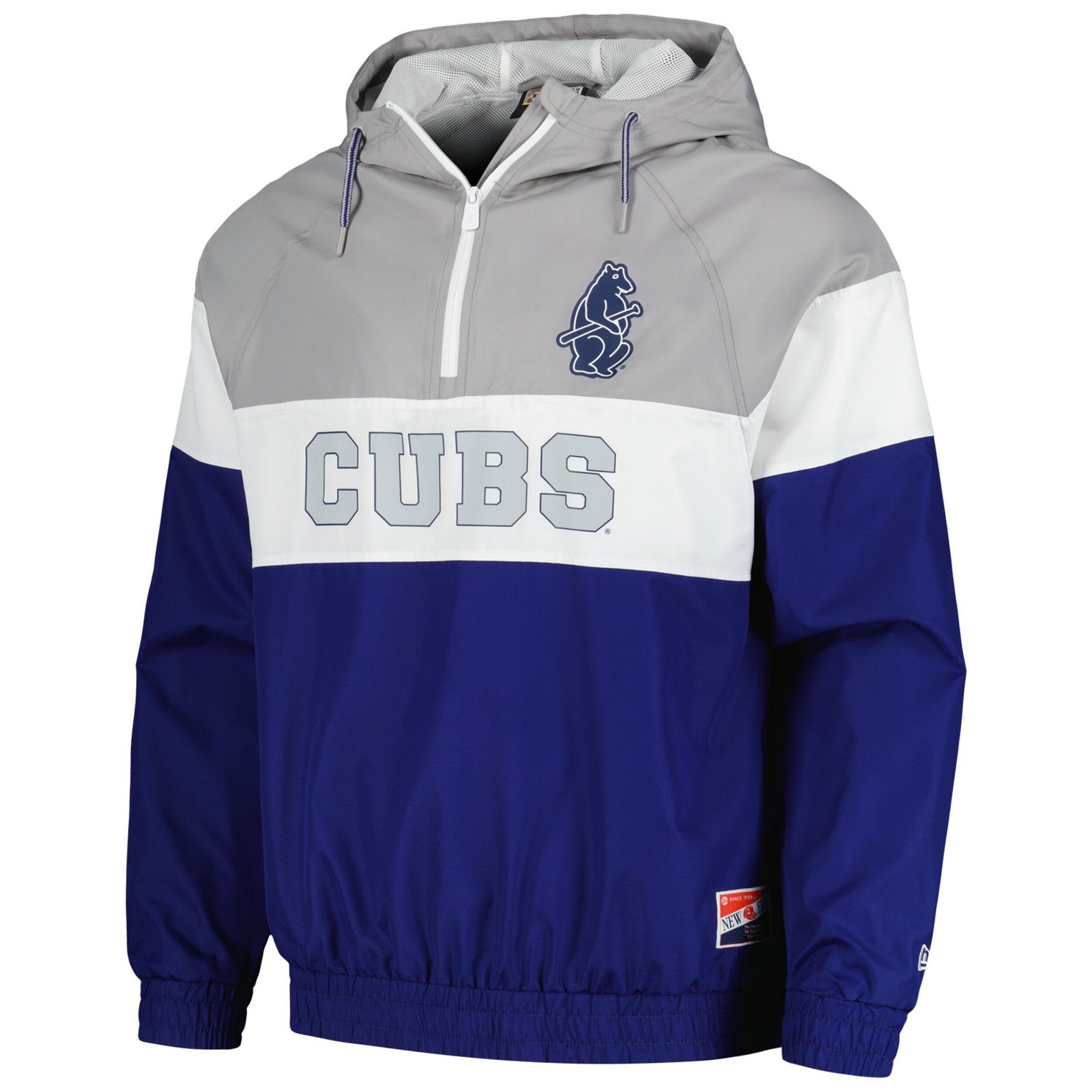 New Era Chicago Cubs Ripstop Raglan Quarter-Zip Hoodie Windbreaker Jacket                                                        - view number 2