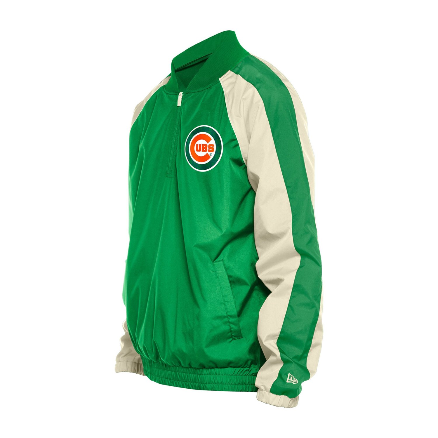 New Era Kelly Chicago Cubs Ripstop Raglan Quarter-Zip Hoodie Windbreaker Jacket                                                  - view number 2
