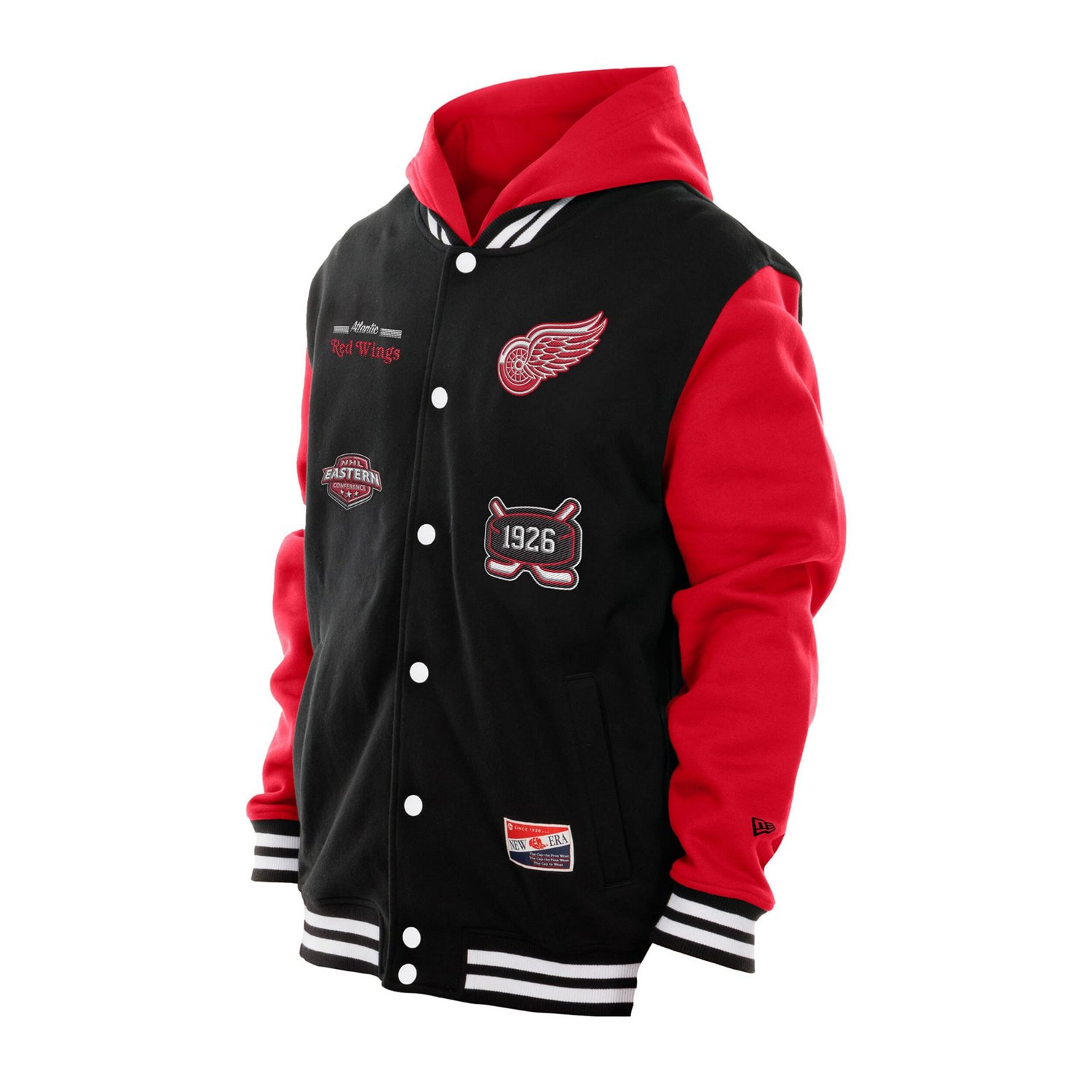 New Era Red Detroit Red Wings Full-Snap Fleece Hoodie Jacket - view number 2