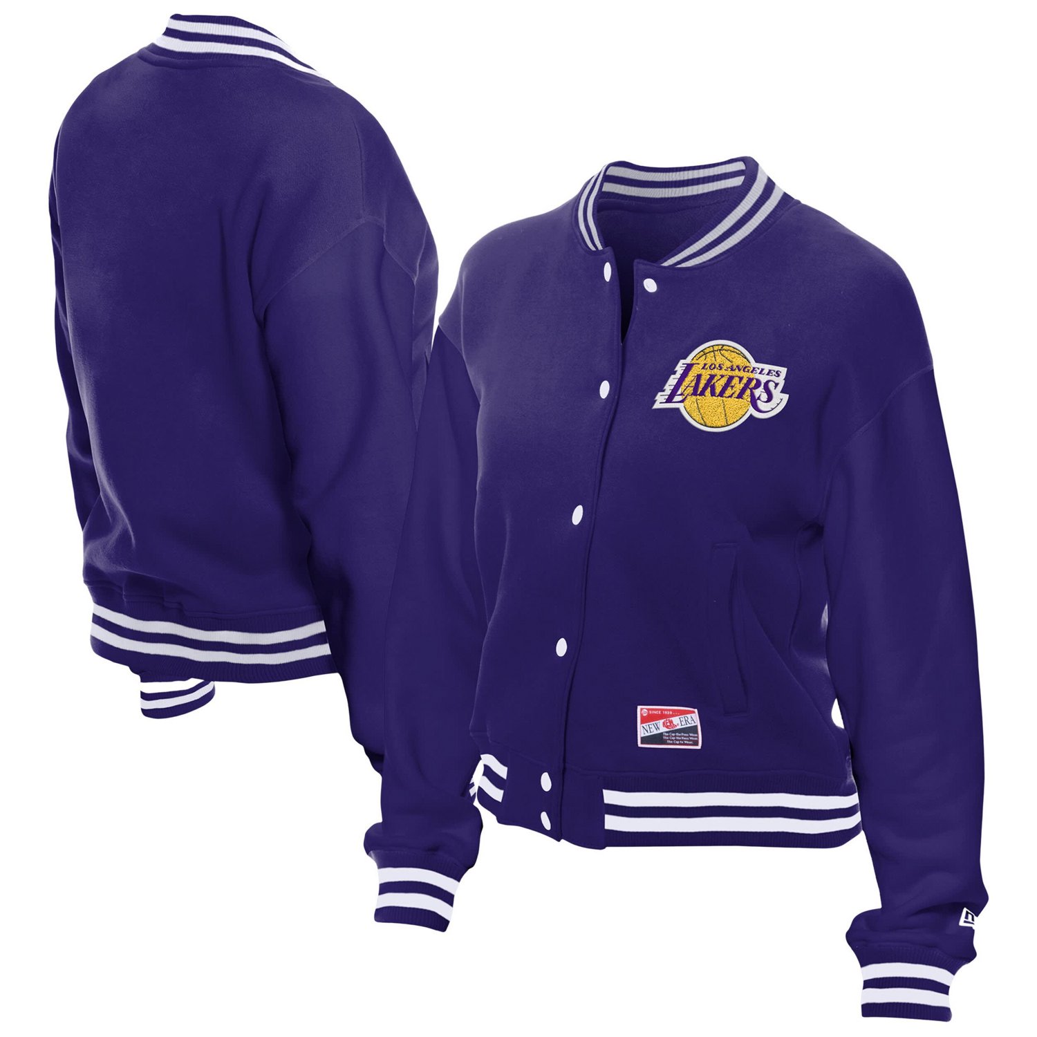 New Era Los Angeles Lakers Throwback Full-Snap Jacket