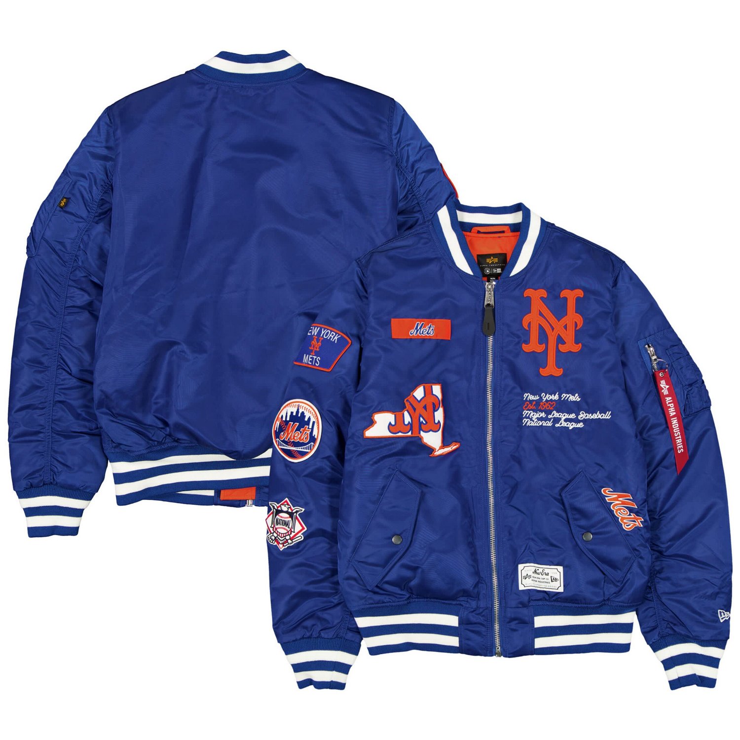 New Era x Alpha Industries New York Mets Full-Zip Bomber Jacket - view number 1