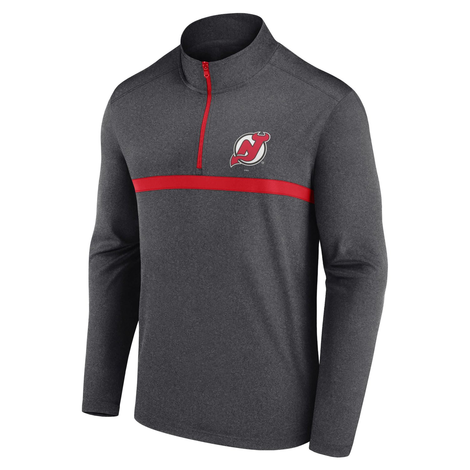 New Jersey Devils Head-to-Head Raglan Quarter-Zip Top - view number 2
