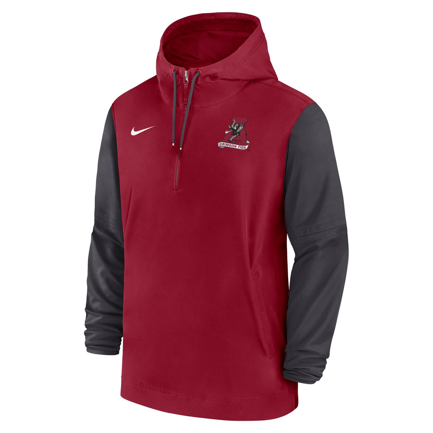 Nike Alabama Tide 2024 Sideline Pregame Player Half-Zip Hoodie