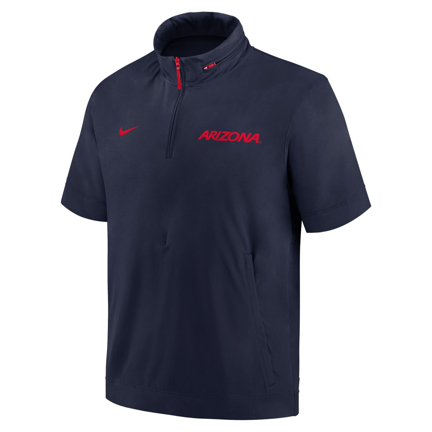 Nike Arizona Wildcats 2024 Sideline Coach Short Sleeve Half-Zip Hoodie Jacket - view number 2