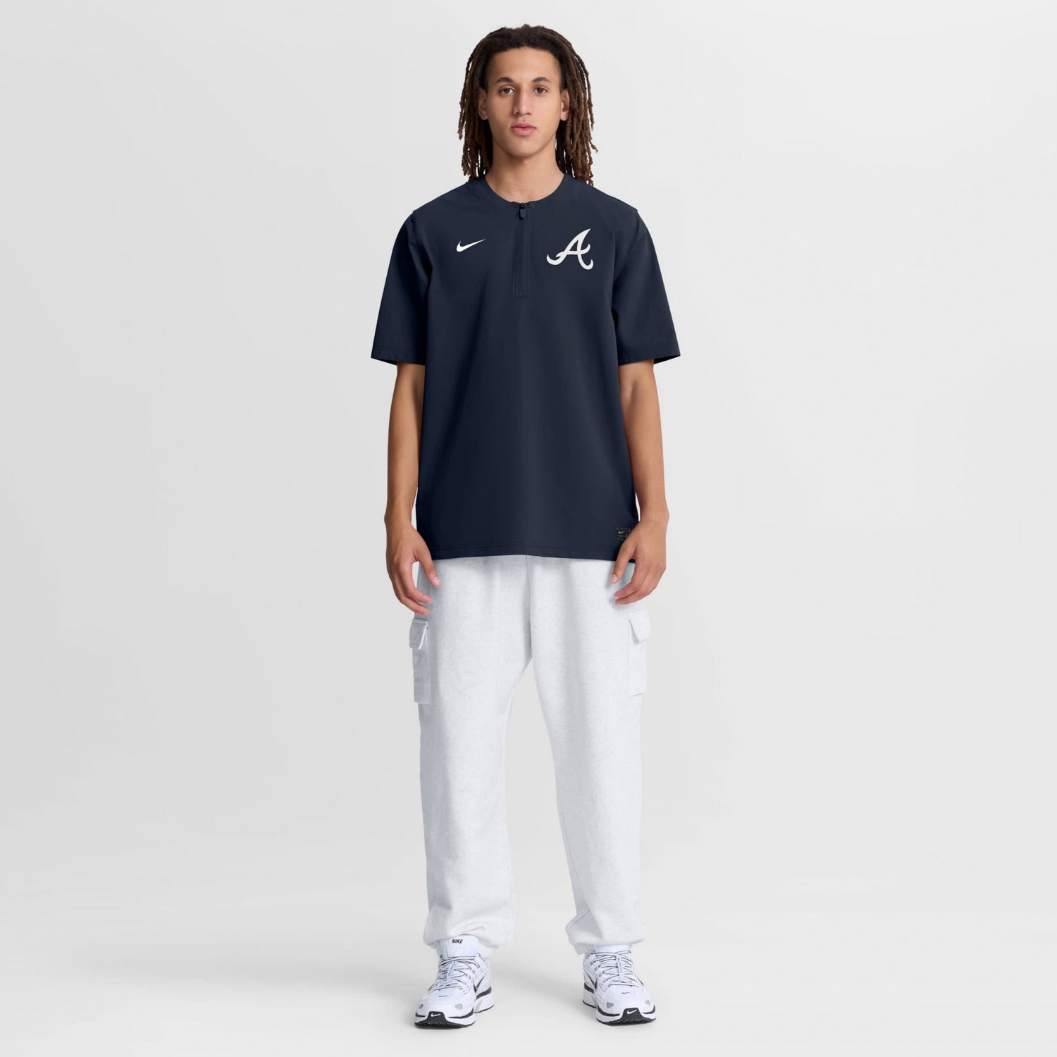 Nike Atlanta Braves Authentic Collection Dri-FIT Quarter-Zip Windshirt - view number 3