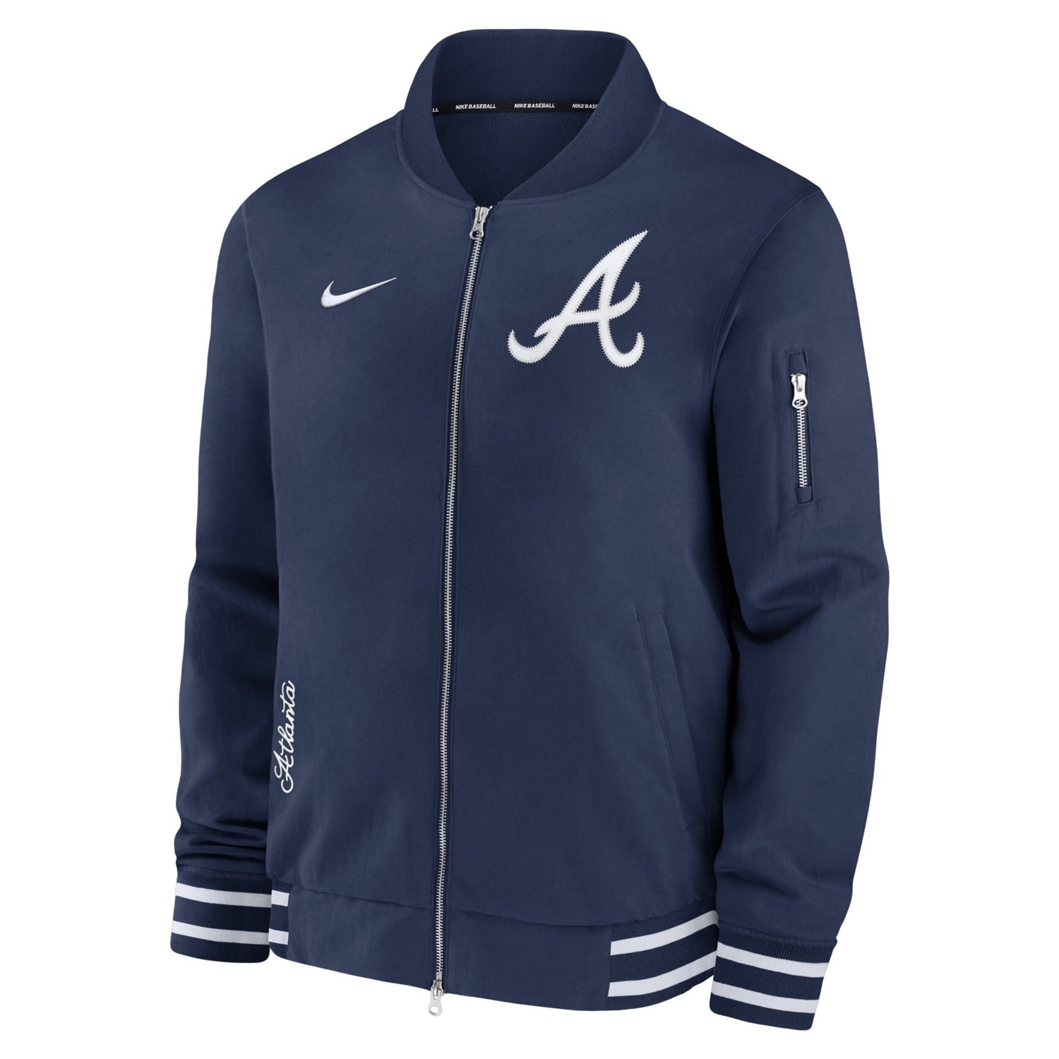 Nike Atlanta Braves Authentic Collection Full-Zip Bomber Jacket