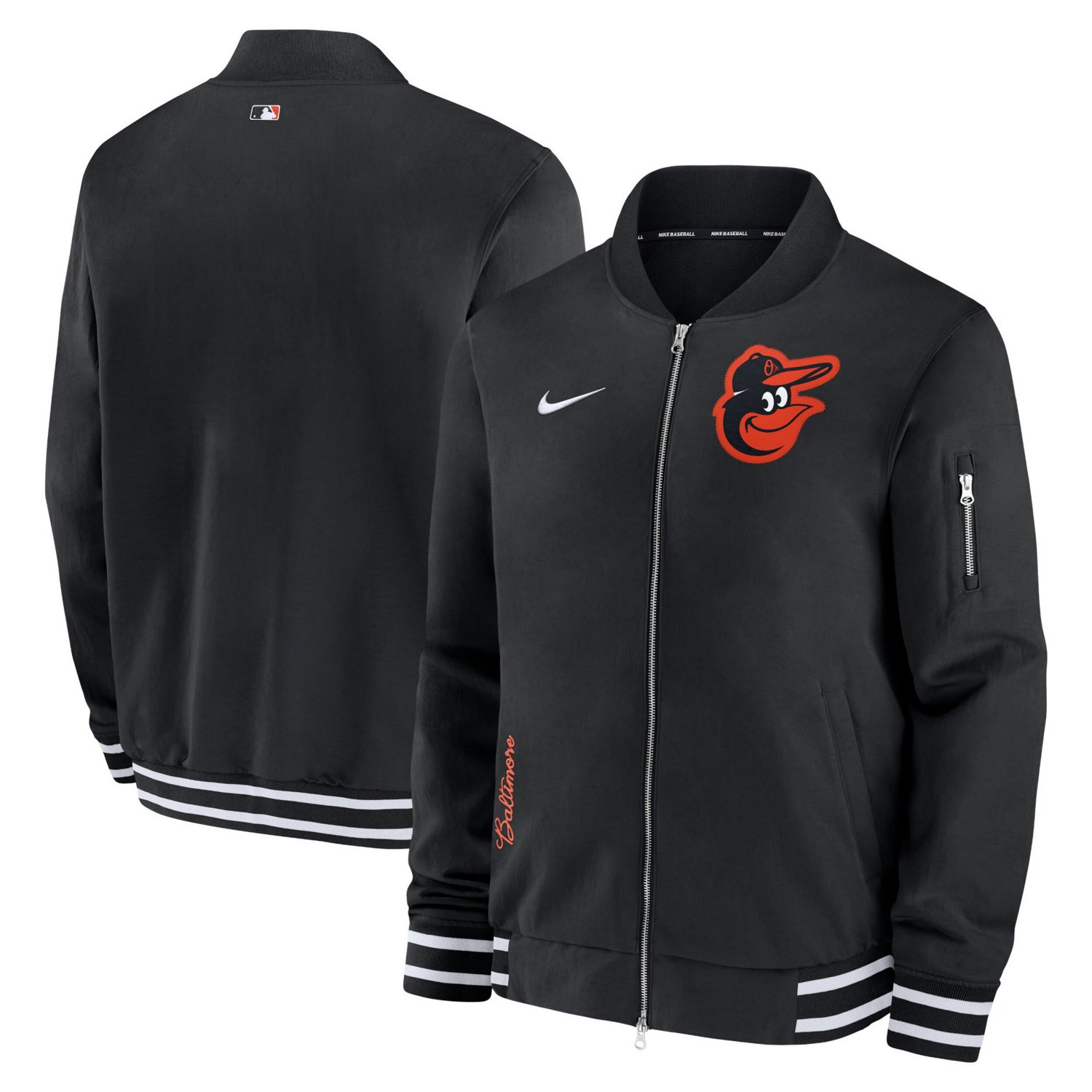 Nike Baltimore Orioles Authentic Collection Full-Zip Bomber Jacket