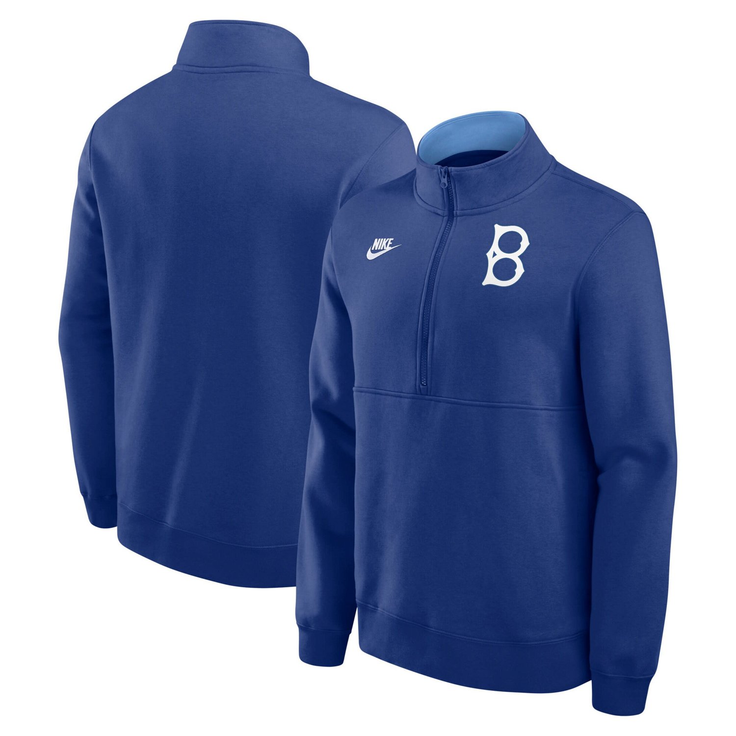 COOPERSTOWN BROOKLYN DODGERS ウールスタジャン Nike Brooklyn Dodgers Cooperstown Collection Fleece Half-Zip