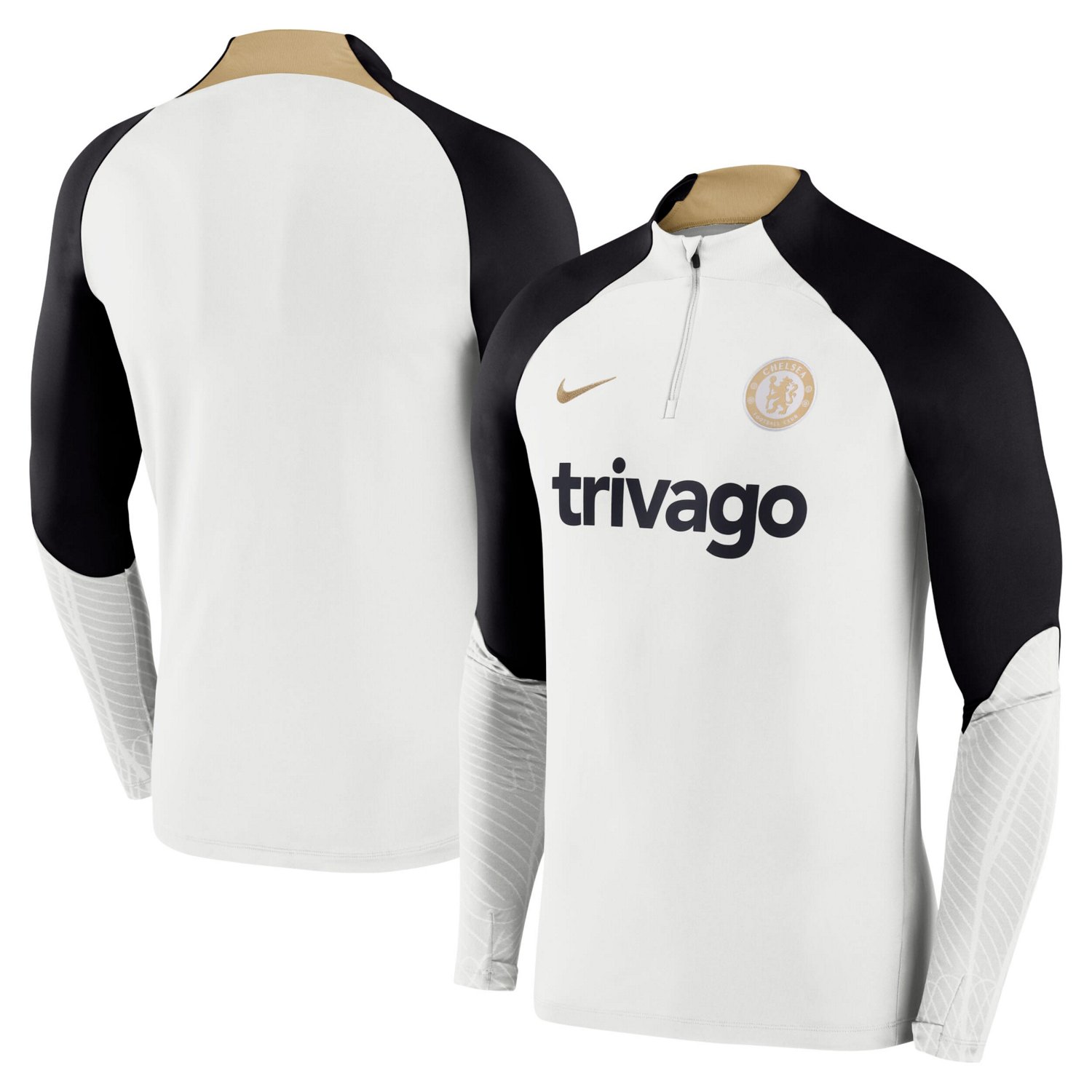 Nike Chelsea Strike Drill 2023/24 Performance Quarter-Zip Long Sleeve Top