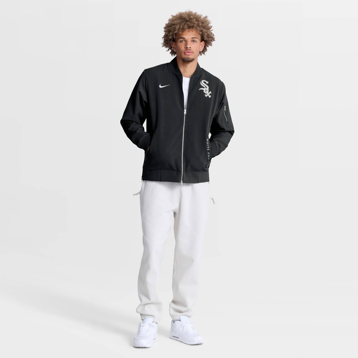 Nike Chicago White Sox Authentic Collection Dugout Relaxed Full-Zip Bomber Jacket - view number 3