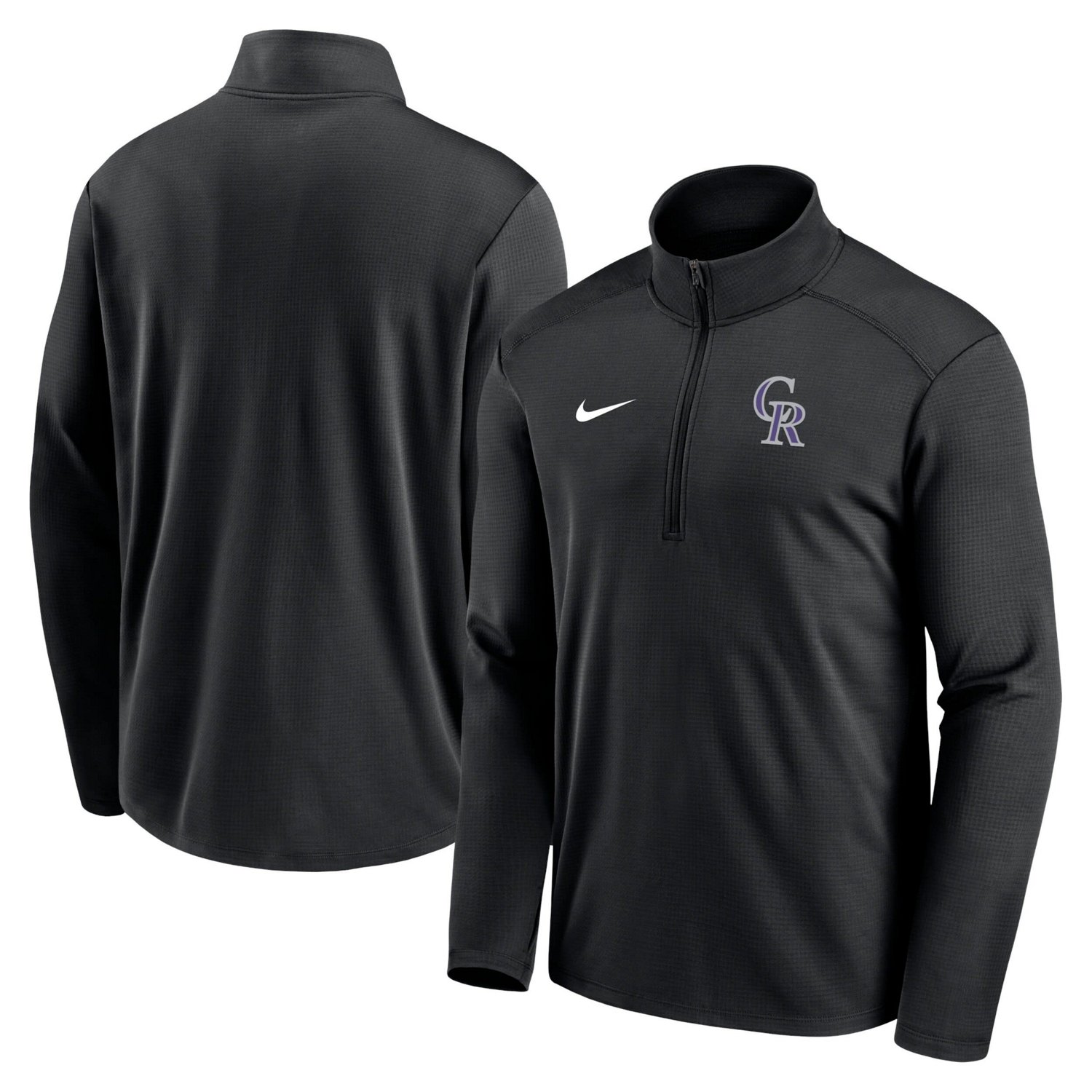 Nike Colorado Rockies Agility Pacer Lightweight Performance Half-Zip Top