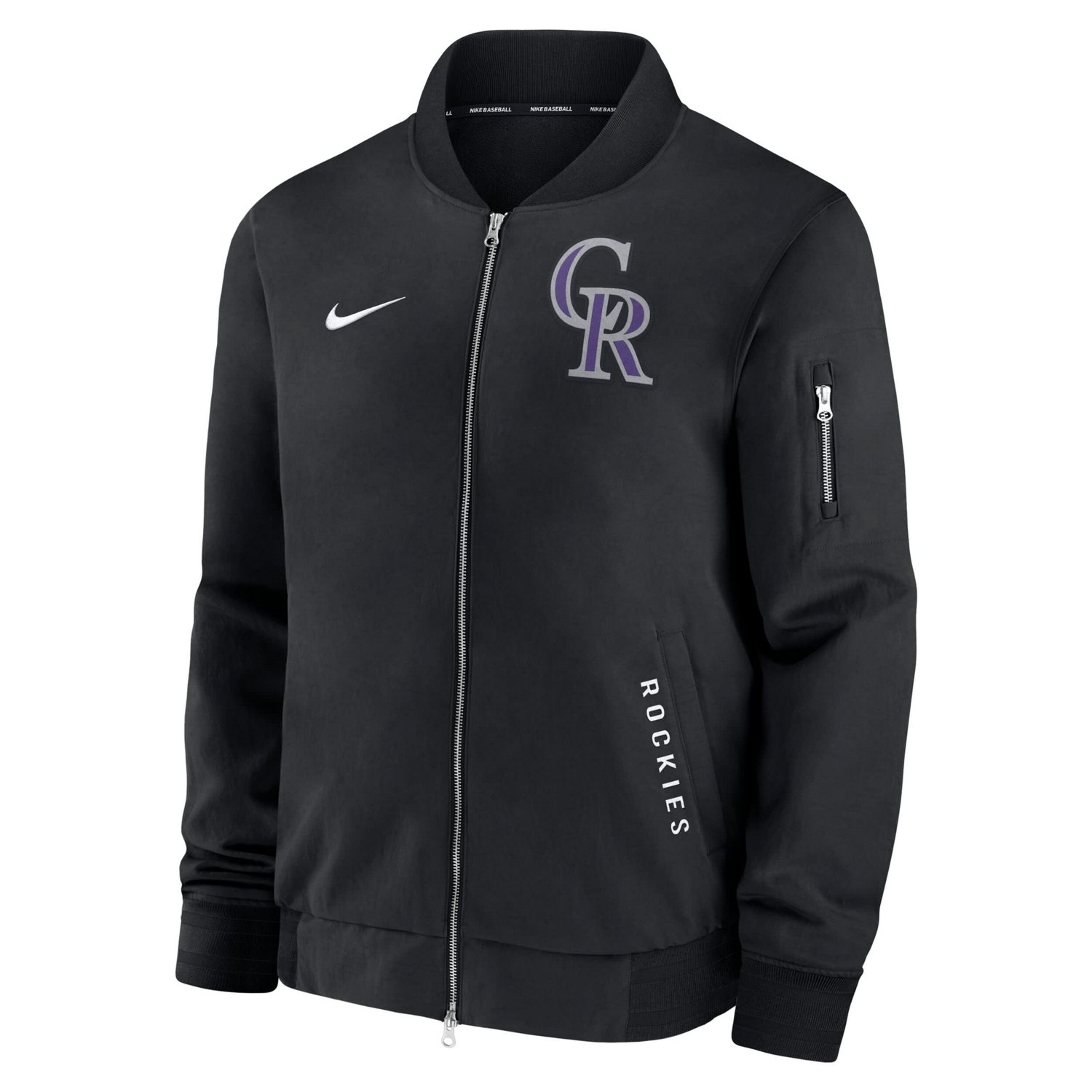 Nike Colorado Rockies Authentic Collection Dugout Full-Zip Bomber Jacket - view number 2