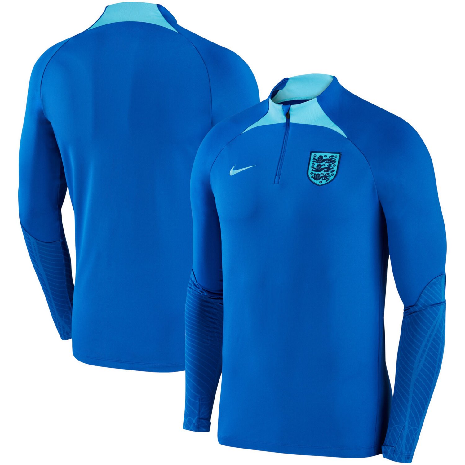 Nike England National Team 2022 Strike Drill Performance Raglan Quarter-Zip Long Sleeve Top