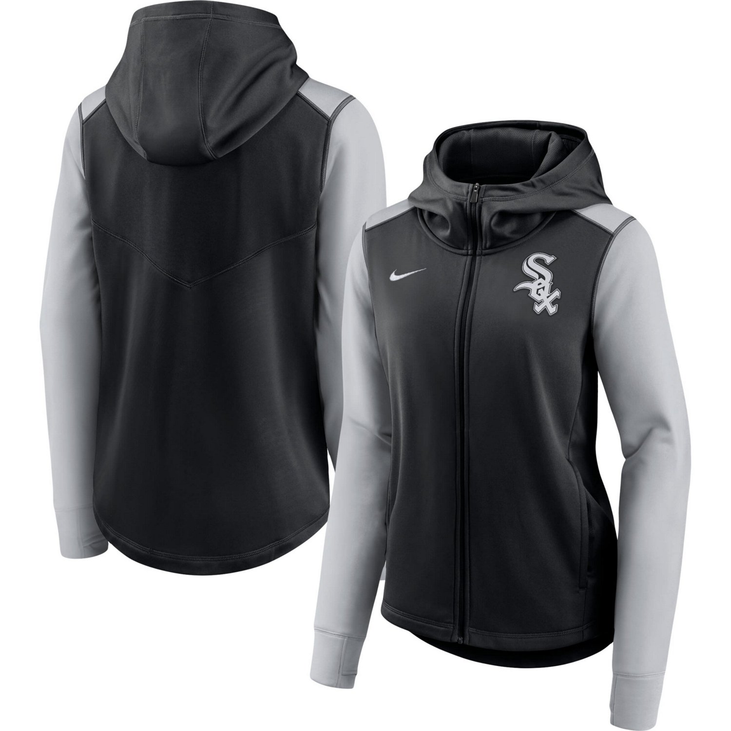 Nike /Gray Chicago White Sox Authentic Collection Baseball Performance Full-Zip Hoodie - view number 1