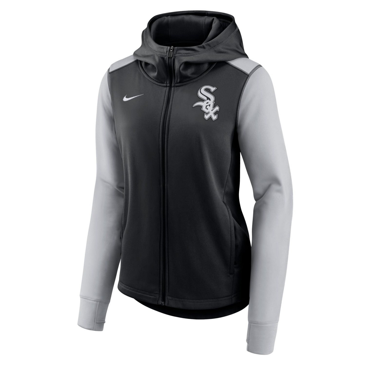 Nike /Gray Chicago White Sox Authentic Collection Baseball Performance Full-Zip Hoodie - view number 2