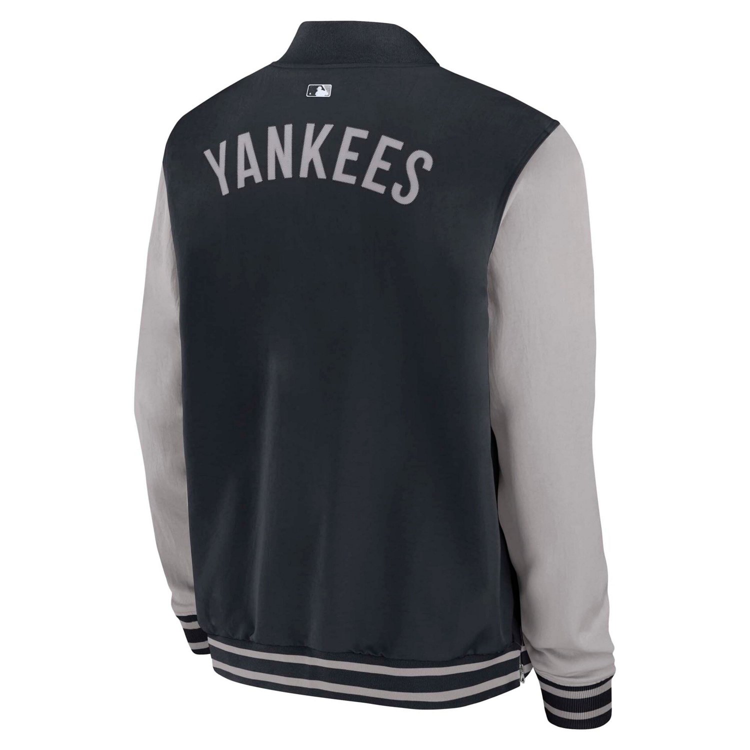 Nike Gray New York Yankees Authentic Collection Dugout Full-Zip Bomber Jacket