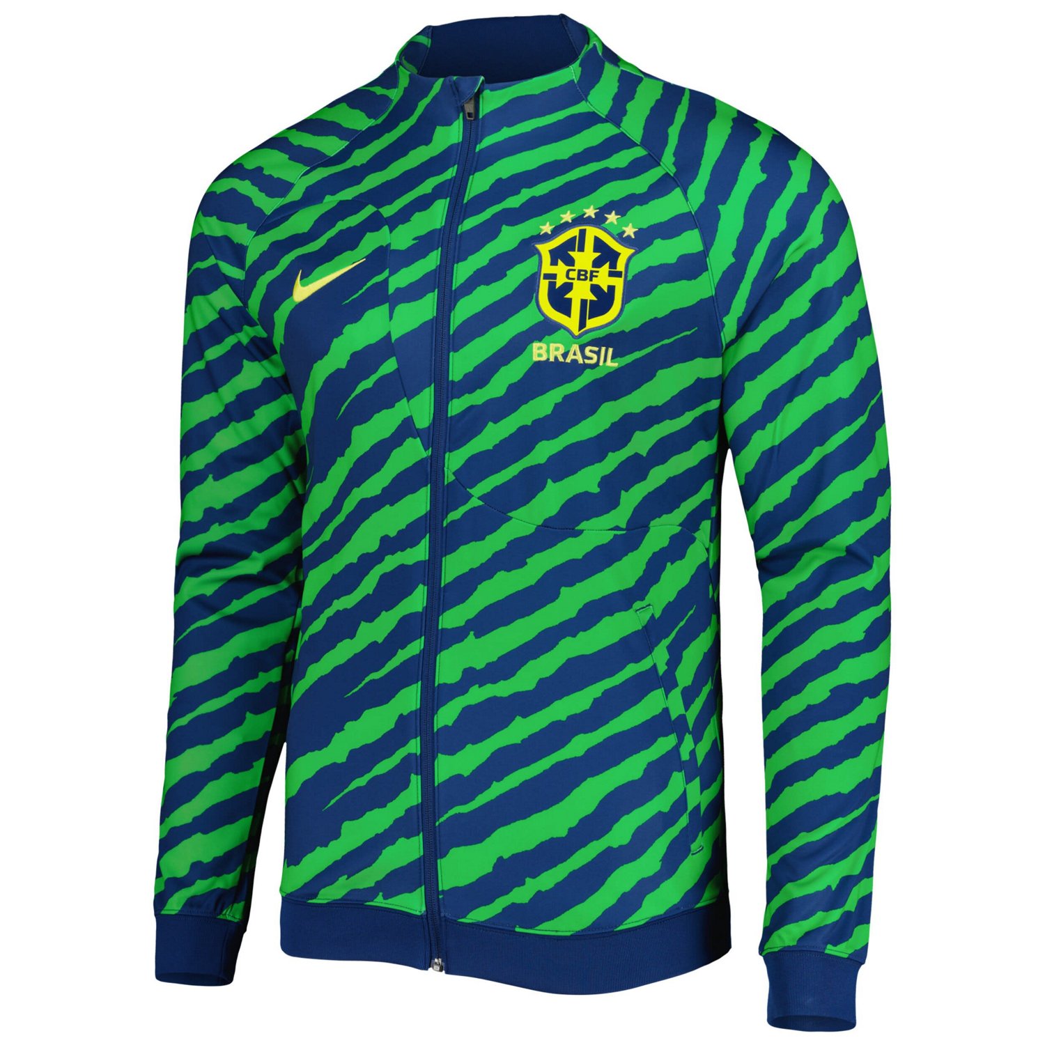 Nike Green Brazil National Team 2022 Academy Pro Anthem Performance Raglan Full-Zip Jacket - view number 2