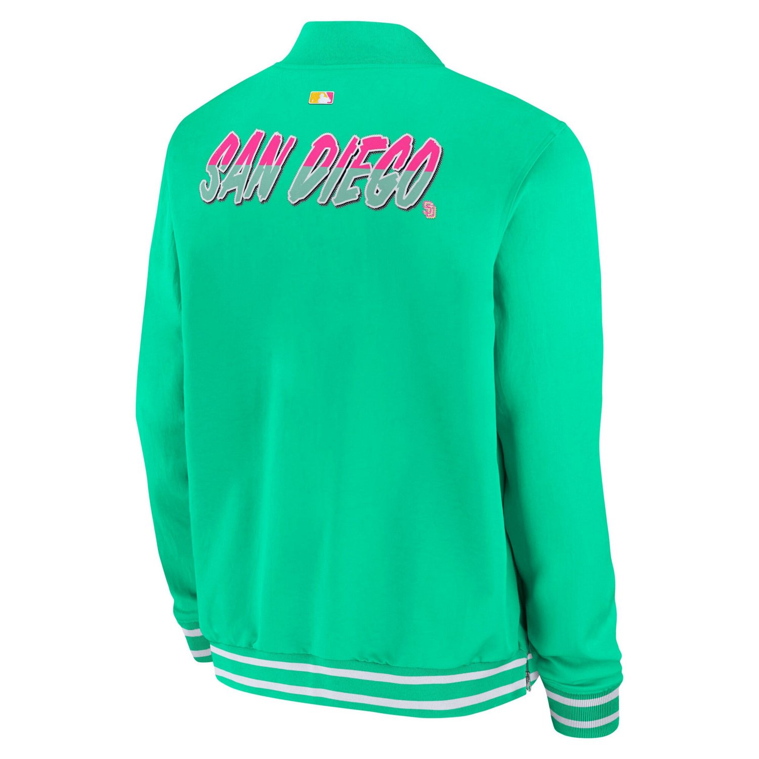Nike Green San Diego Padres Authentic Collection City Connect Full-Zip Bomber Jacket - view number 3