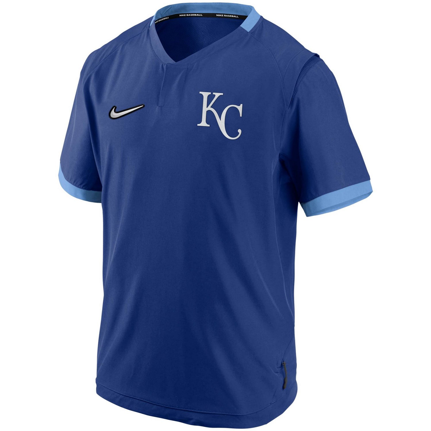 Nike Light Blue Kansas City s Authentic Collection Short Sleeve Hot Pullover Jacket - view number 2