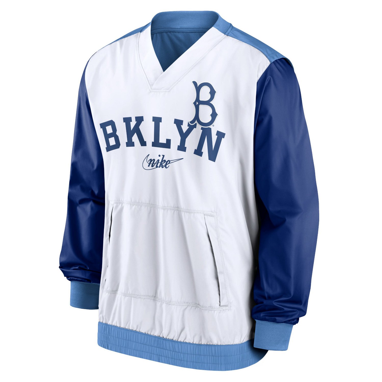 Nike Light Blue Los Angeles Dodgers Rewind Warmup V-Neck Pullover Jacket - view number 2