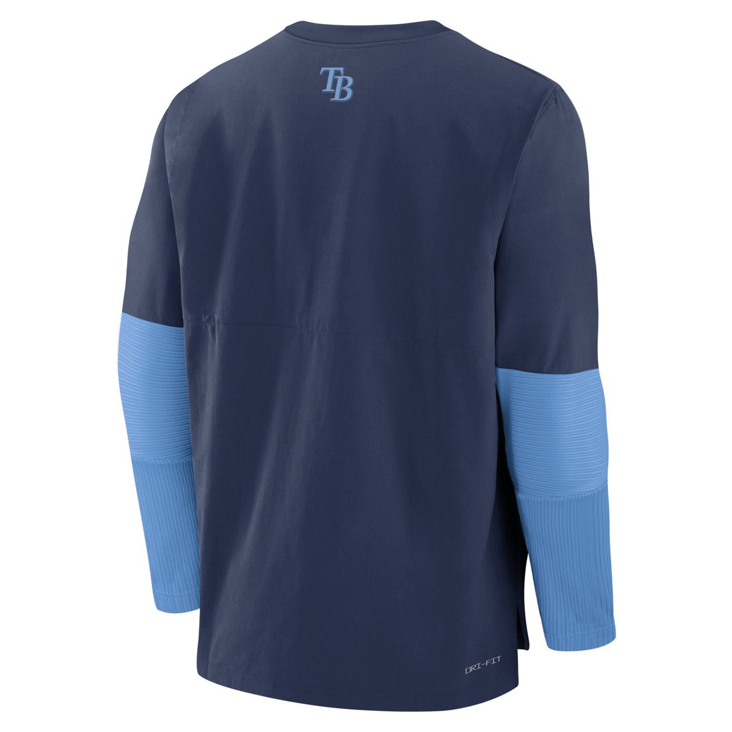 Nike Light Blue Tampa Bay Rays Authentic Collection Lightweight Player Tri-Blend Performance Pullover Sweatshirt - view number 3
