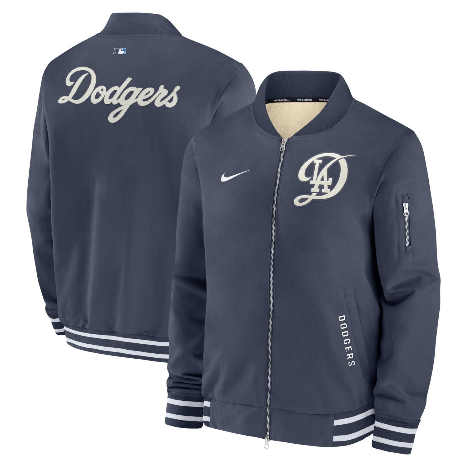 Nike Los Angeles Dodgers Authentic Collection City Connect Full-Zip Bomber Jacket