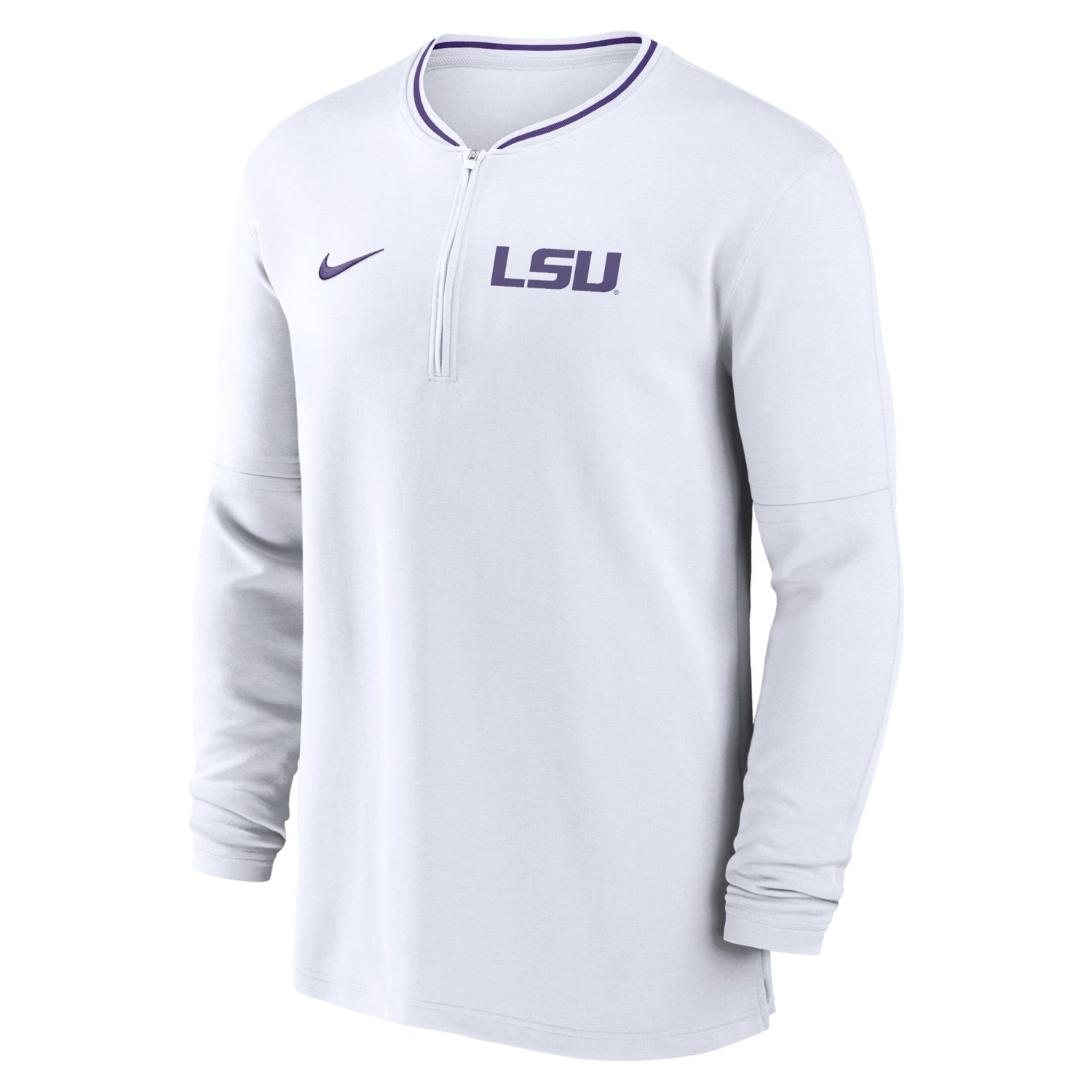 Nike LSU Tigers 2024 Sideline Coach Performance Half-Zip Long Sleeve Top - view number 2
