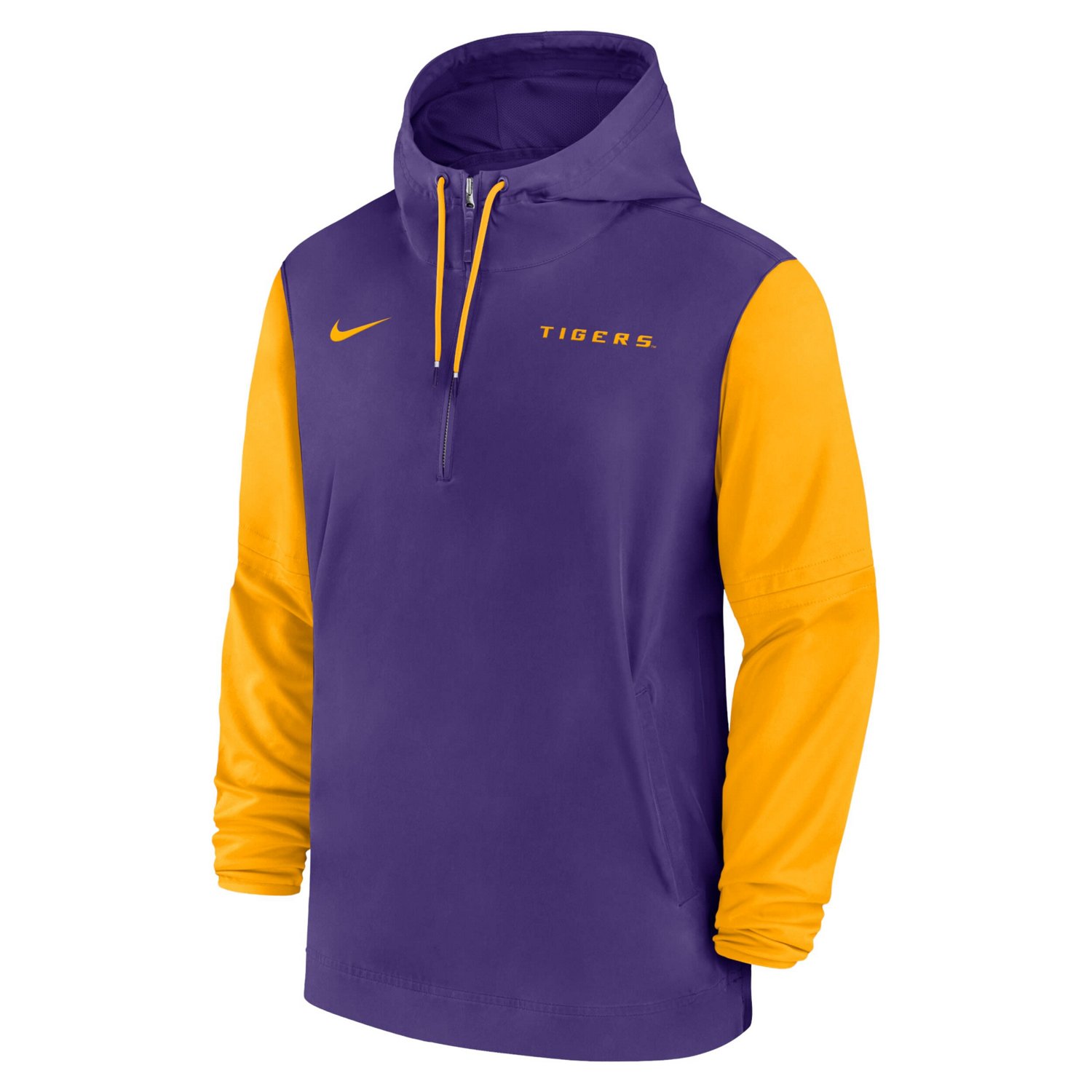 Nike LSU Tigers 2024 Sideline Pregame Player Half-Zip Hoodie                                                                     - view number 2
