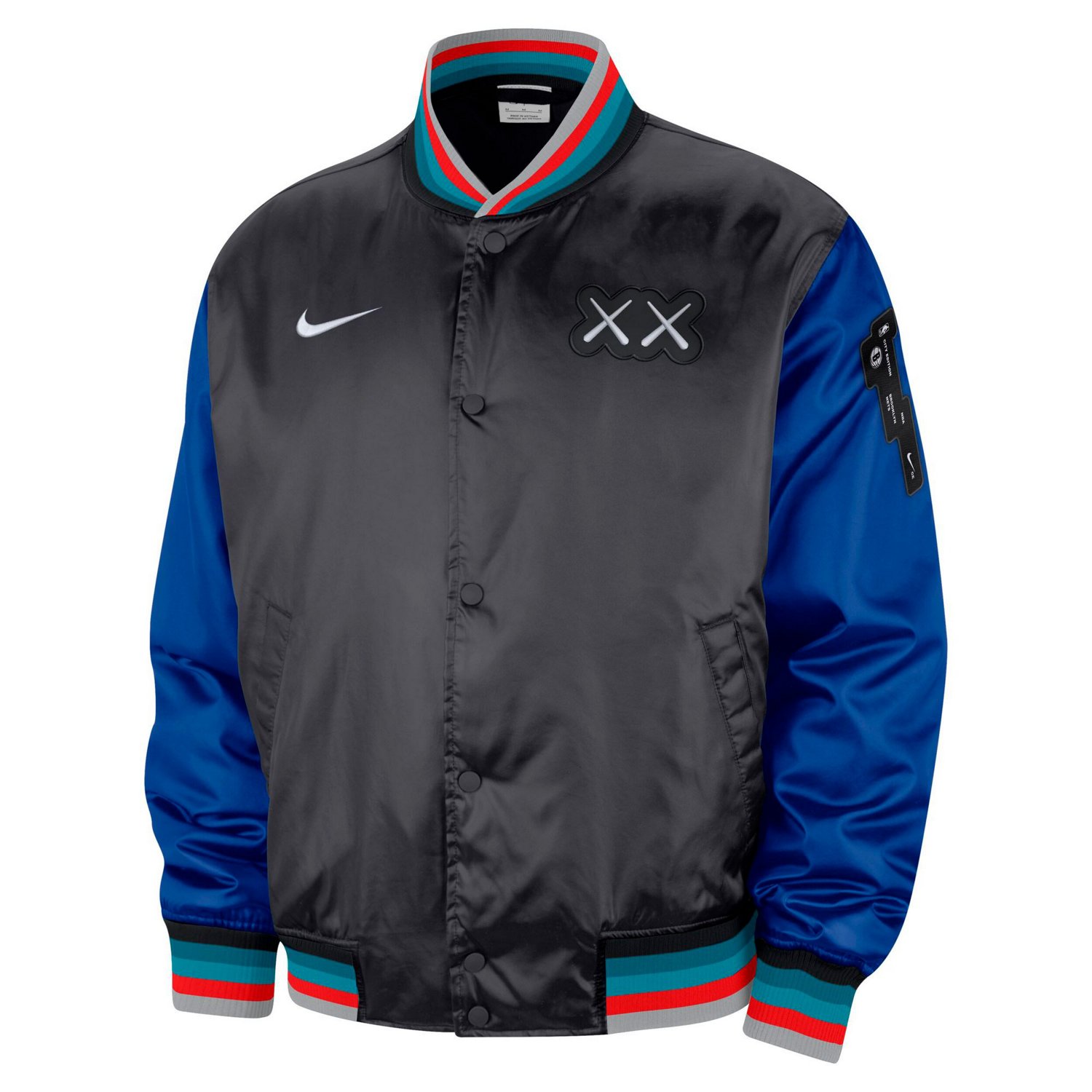 Nike Brooklyn Nets 2023 24 City Edition Courtside Premier Full-Snap Bomber Jacket - view number 2