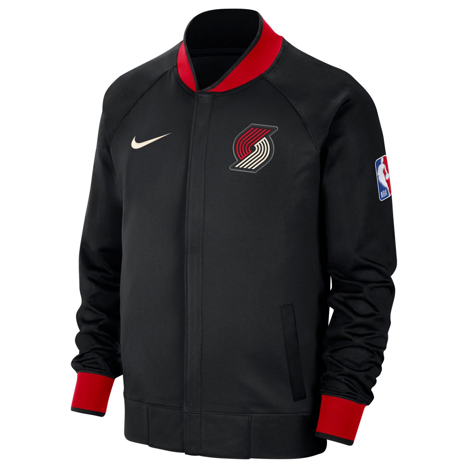 Nike Men’s Portland Trail Blazers 2023/24 City Edition Authentic Showtime Performance Raglan Full-Zip Jacket - view number 2