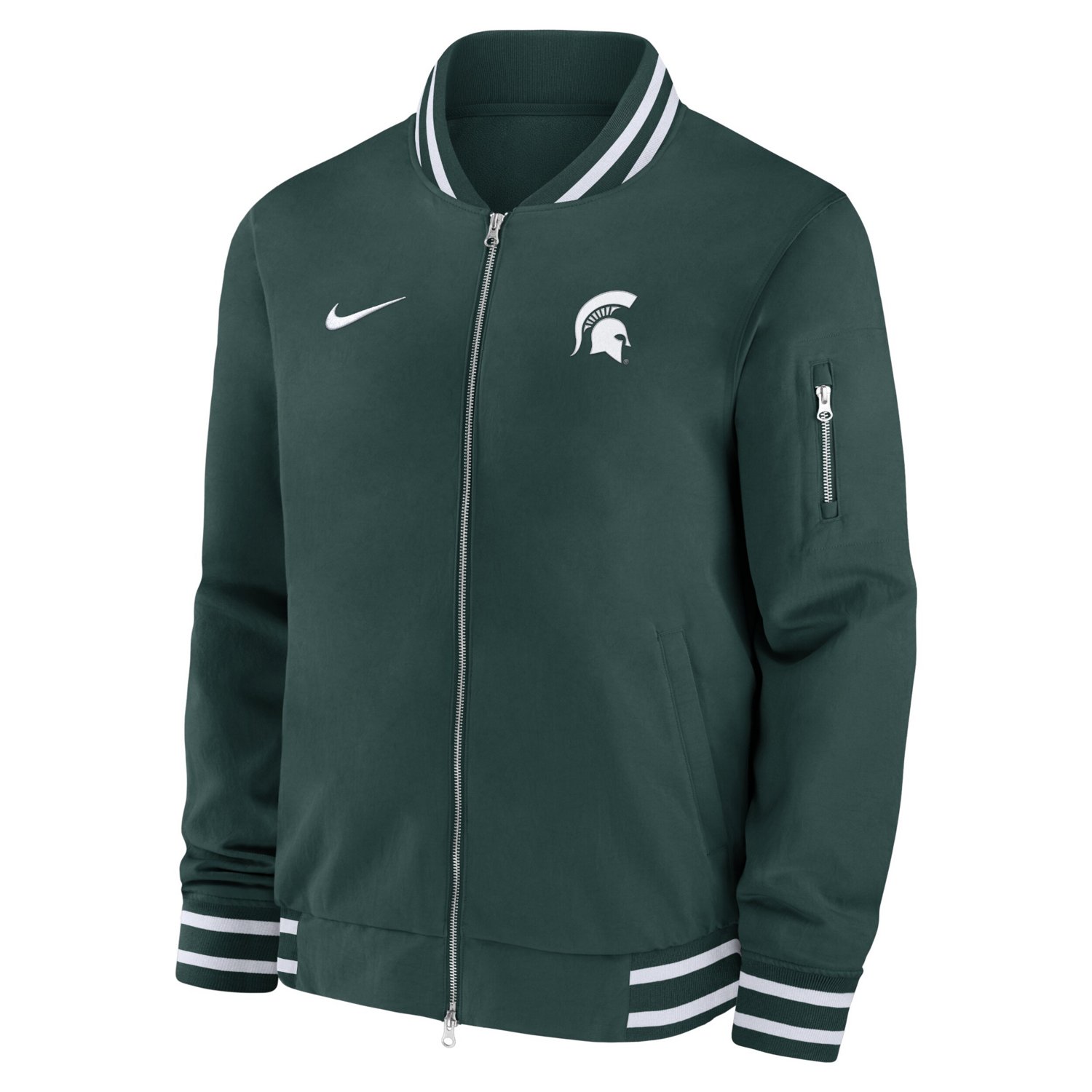 Nike Michigan State Spartans 2024 Sideline Full-Zip Bomber Jacket                                                                - view number 2