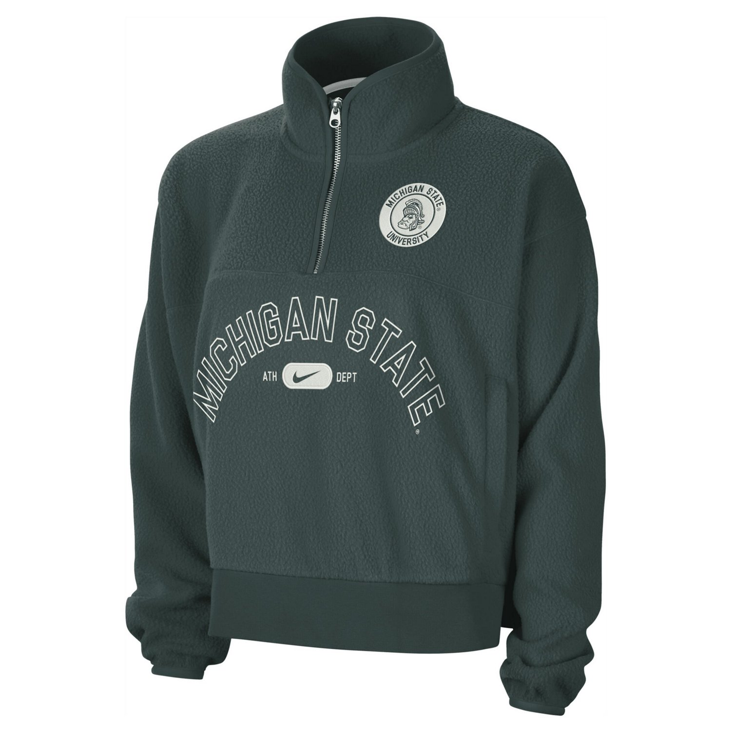 Nike Michigan State Spartans Fly Fleece Quarter-Zip Jacket                                                                       - view number 2