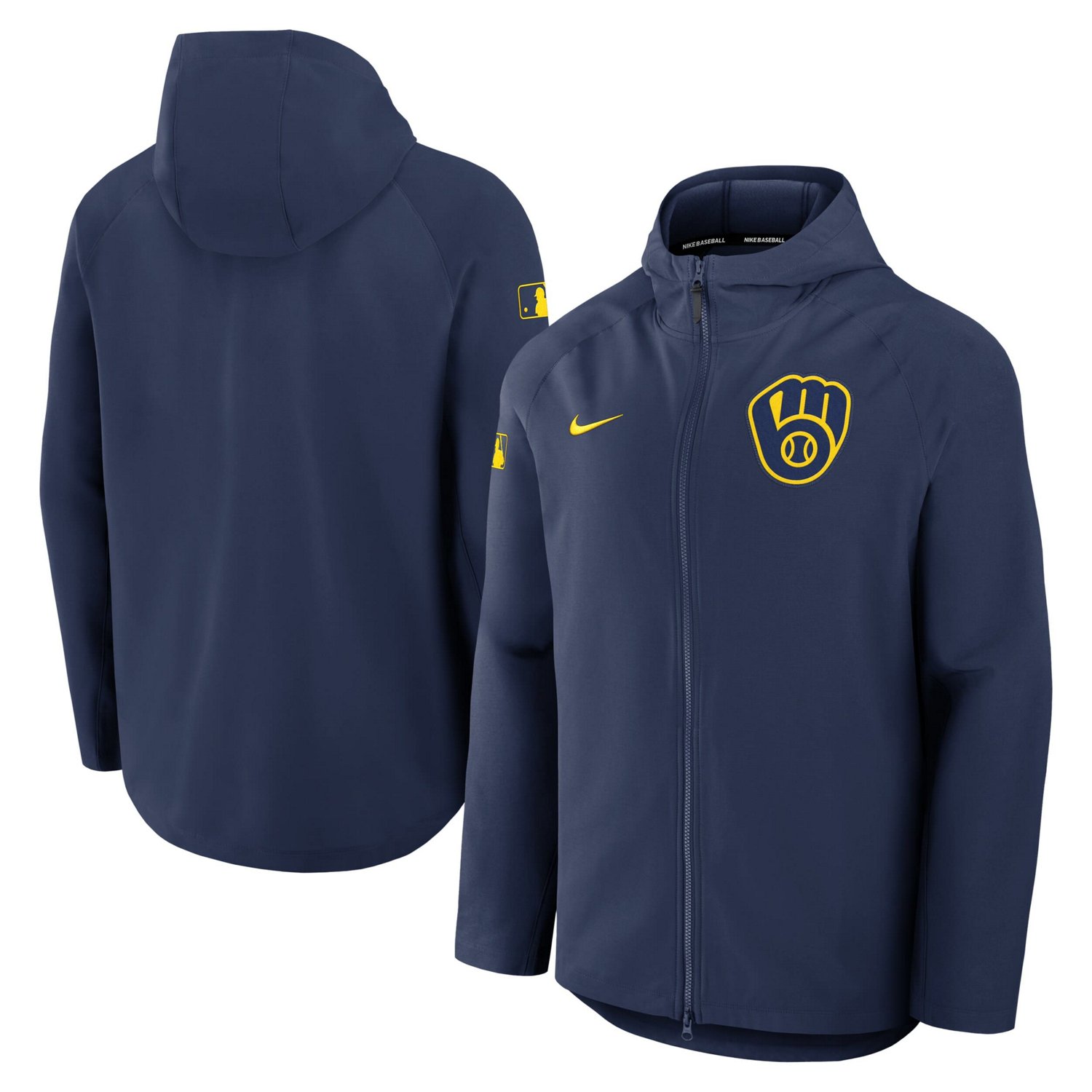 Nike Milwaukee Brewers Authentic Collection Raglan Performance Full-Zip Jacket                                                   - view number 1