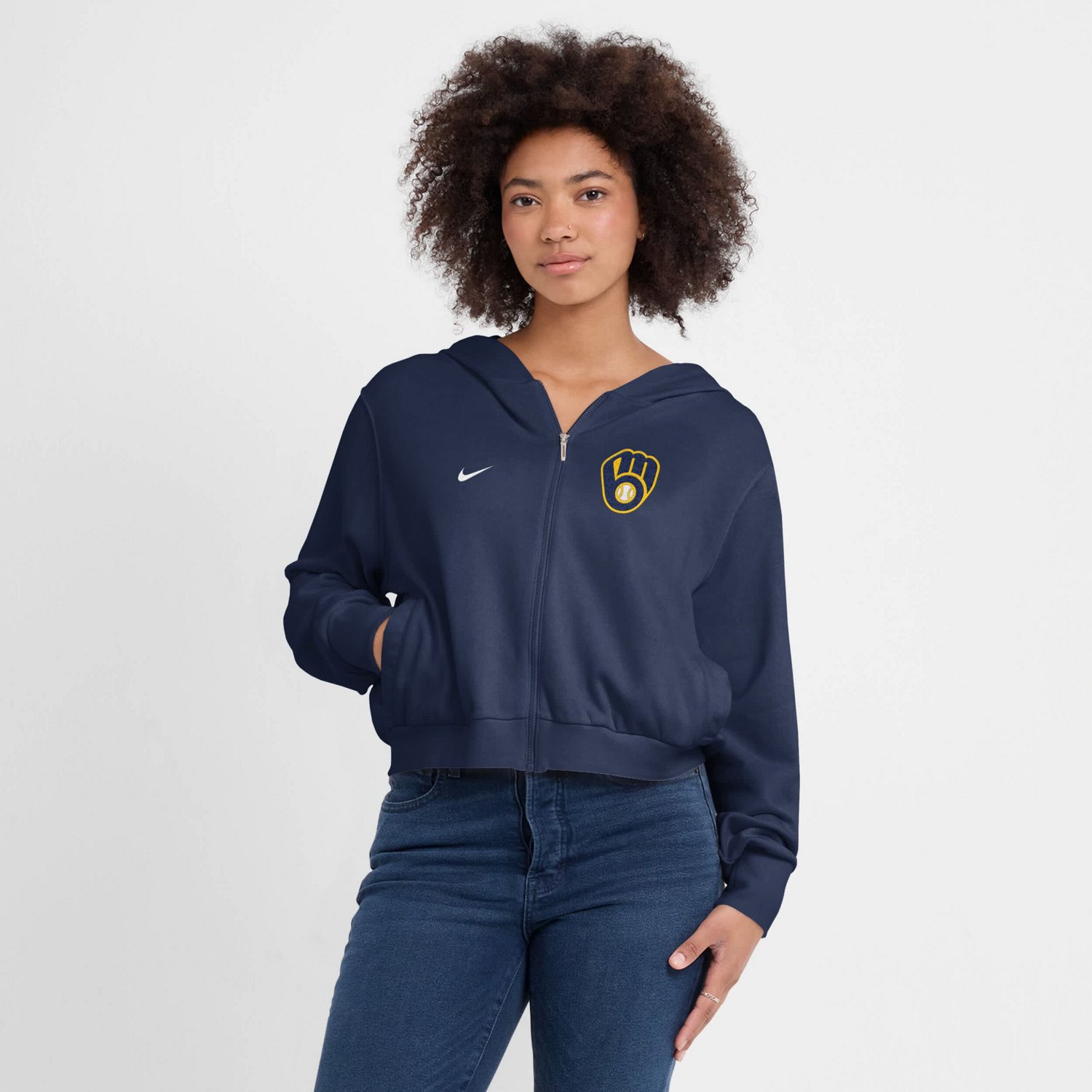 Nike Milwaukee Brewers Lightweight Full-Zip Hoodie                                                                               - view number 4