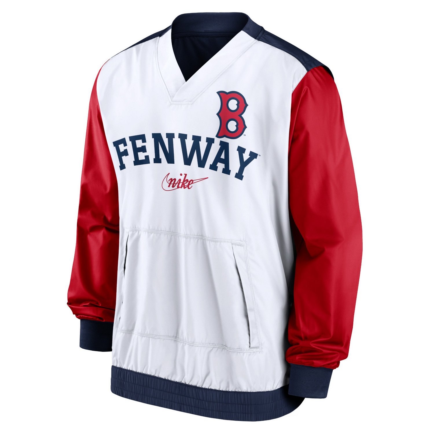 Nike Navy Boston Red Sox Rewind Warmup V Neck Pullover Jacket Academy