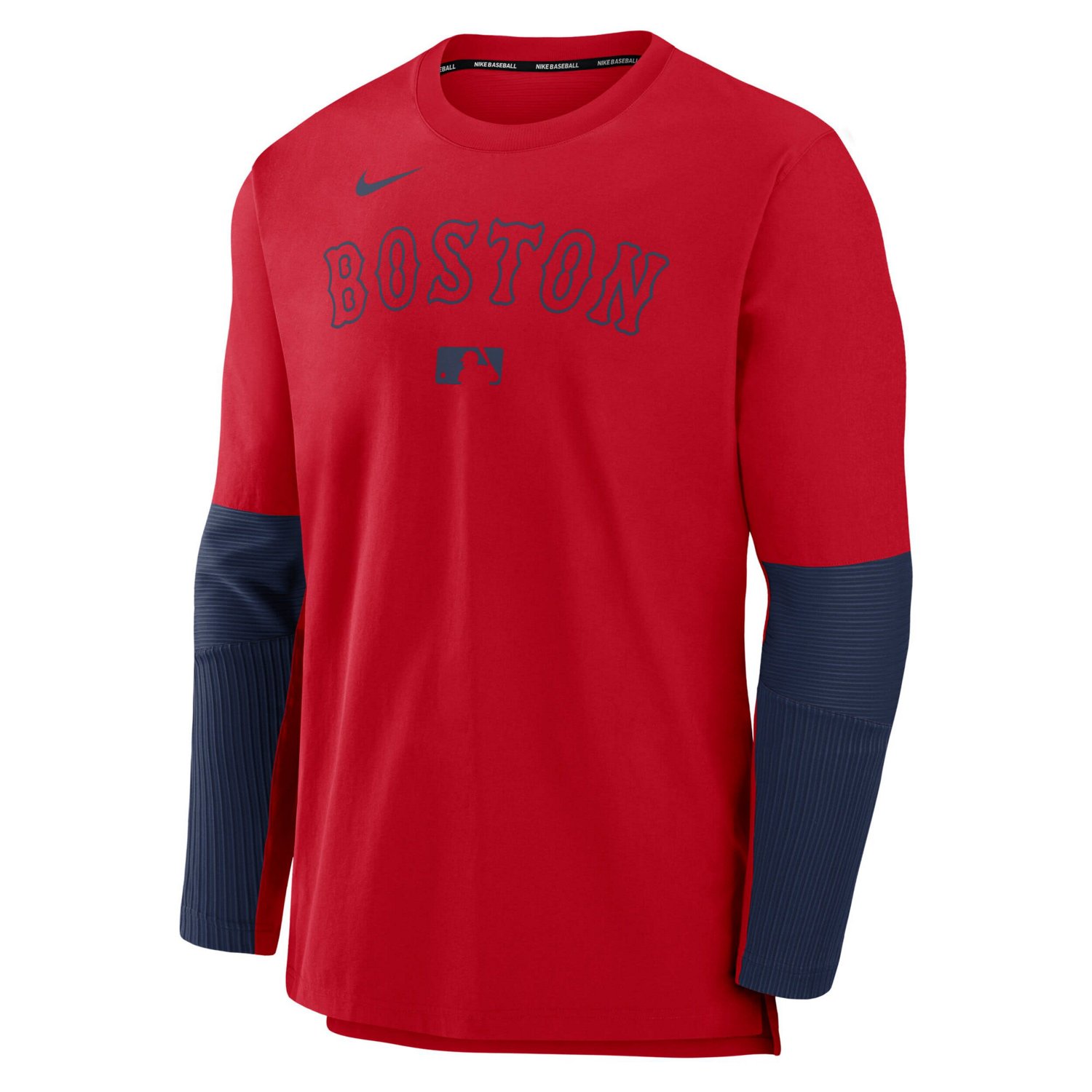Nike Navy Boston Sox Authentic Collection Lightweight Player Tri-Blend Performance Pullover Sweatshirt                           - view number 2