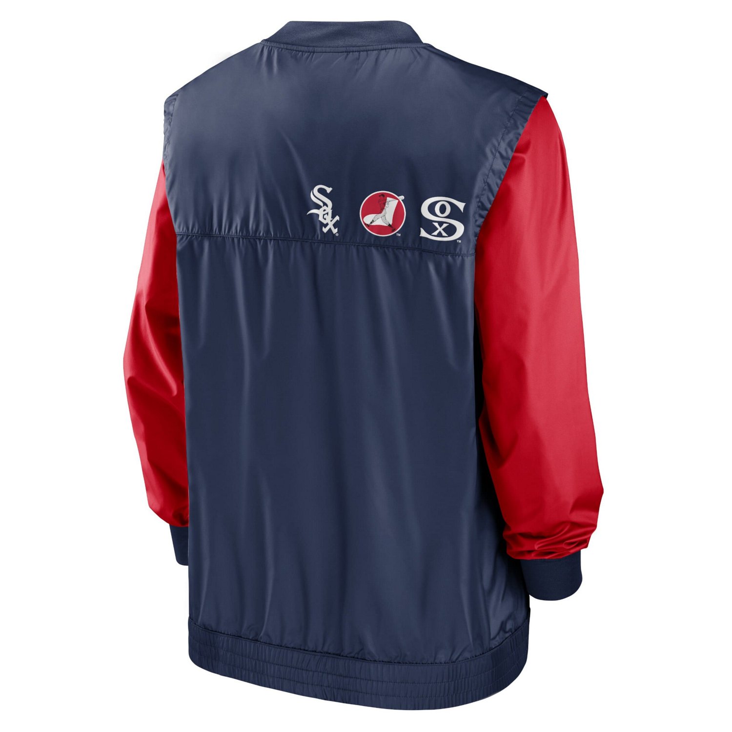 Nike Navy Chicago Sox Rewind Warmup V-Neck Pullover Jacket - view number 3