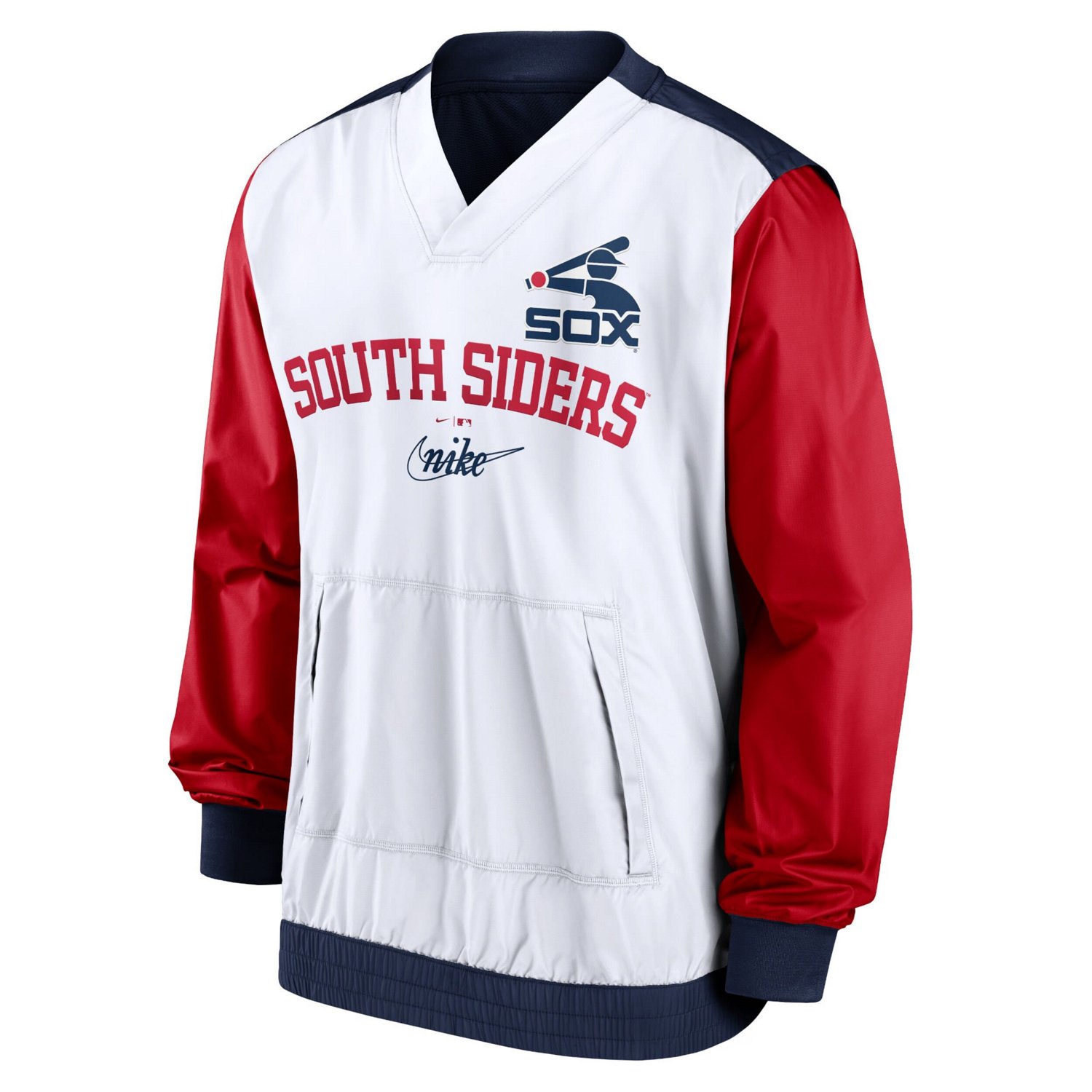 Nike Navy Chicago Sox Rewind Warmup V-Neck Pullover Jacket - view number 2