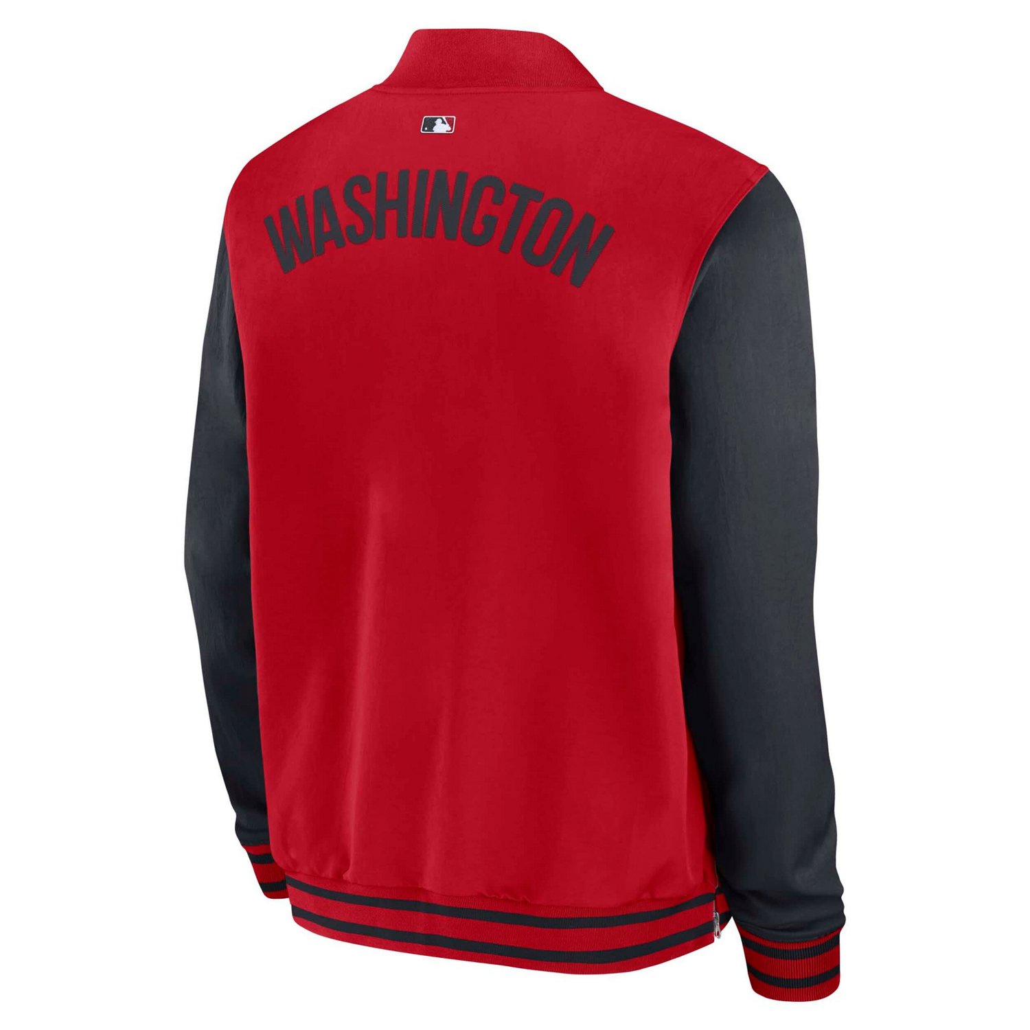 Nike Navy Washington Nationals Authentic Collection Dugout Full-Zip Bomber Jacket - view number 3
